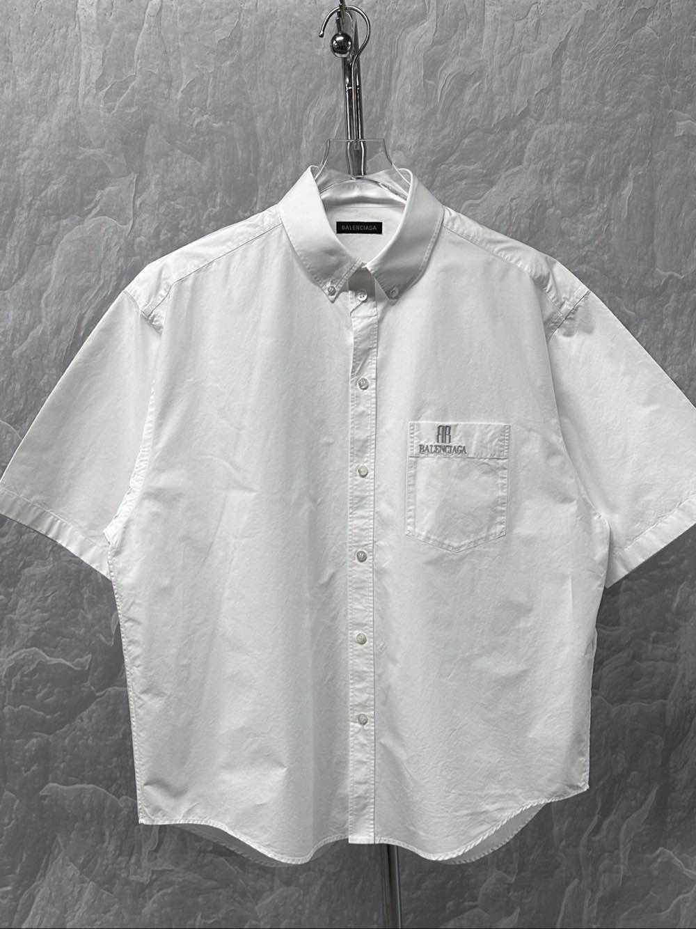 Balenciaga Balenciaga Logo Embroidered Poplin Shirt White Size S Size US S / EU 44-46 / 1 - 1 Thumbnail
