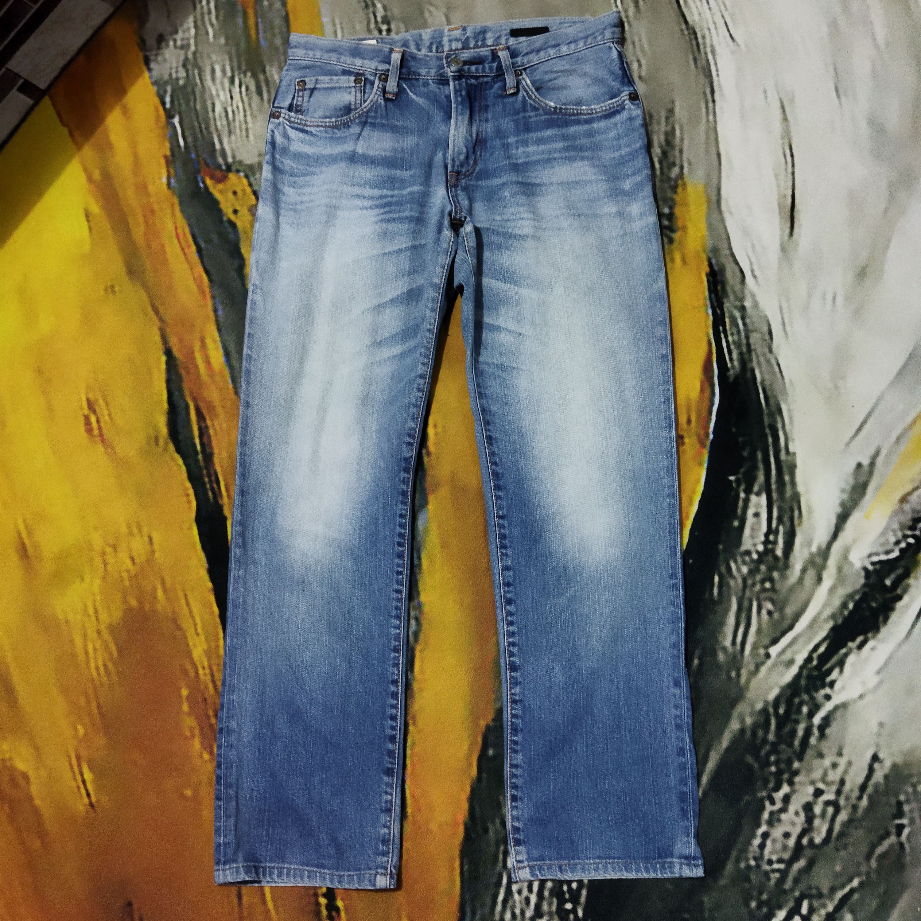 Jean × Vintage VINTAGE EDWIN 503 FADED BLUE JEANS PANTS Size US 32 / EU 48 - 1 Thumbnail