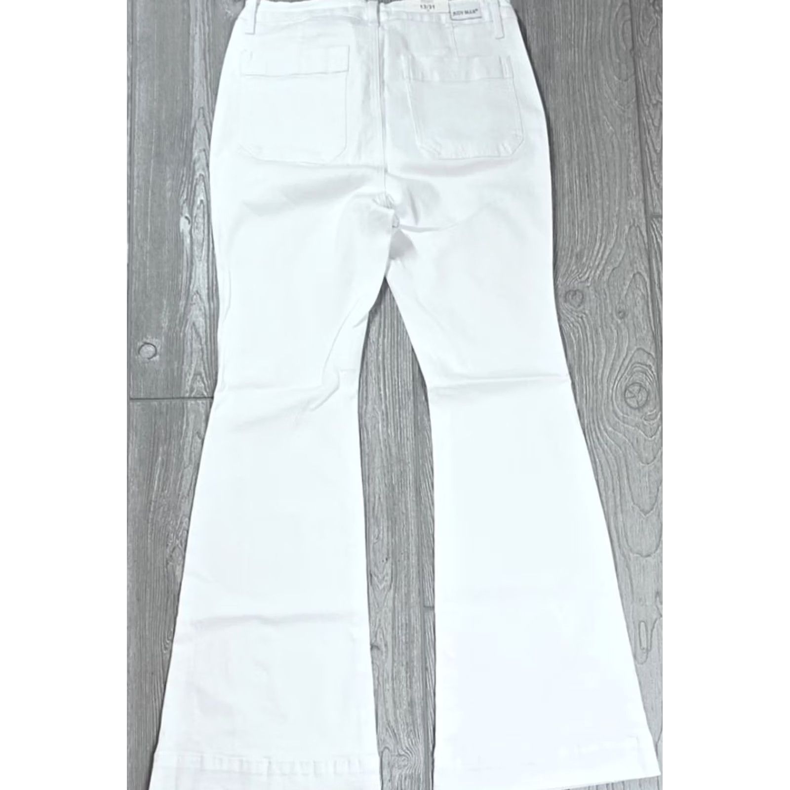 Vintage Judy Blue White High Waist Flare Button Fly Jeans Womens 13/31 actual 32x33 - Size 14 Size 36" / US 14 / IT 50 - 4 Thumbnail
