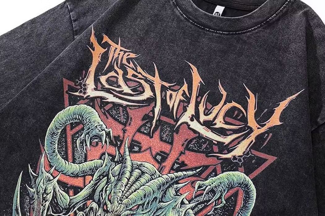 Japanese Brand Kraken Graphic Washed Black T Shirt Size US M / EU 48-50 / 2 - 3 Thumbnail
