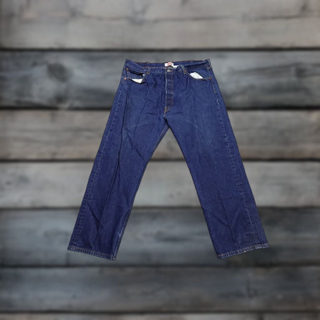 Levi's Levi's 501 Jeans Mens 40x30 Blue Regular Fit Western Cowboy Dark Wash Rancher Jeans Size US 40 / EU 56 - 1 Thumbnail