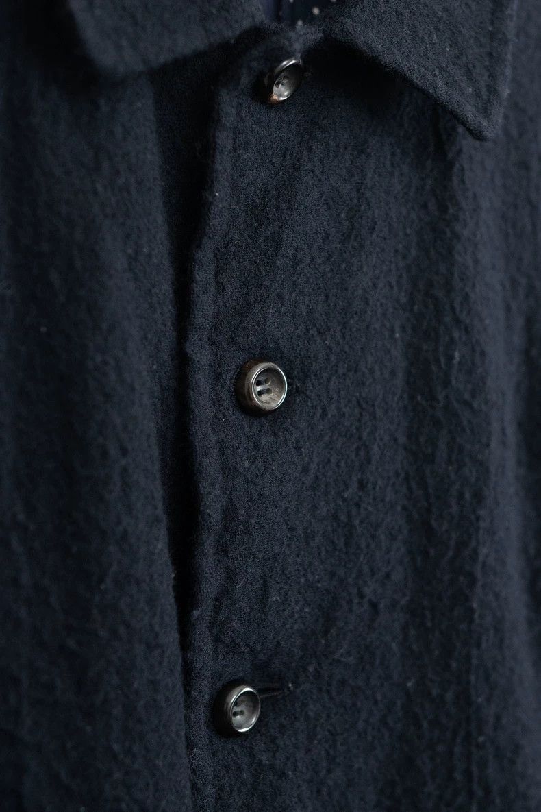 Comme des Garcons Comme des Garcons Navy blue felted wool lapel single-breas Size S / US 4 / IT 40 - 4 Thumbnail