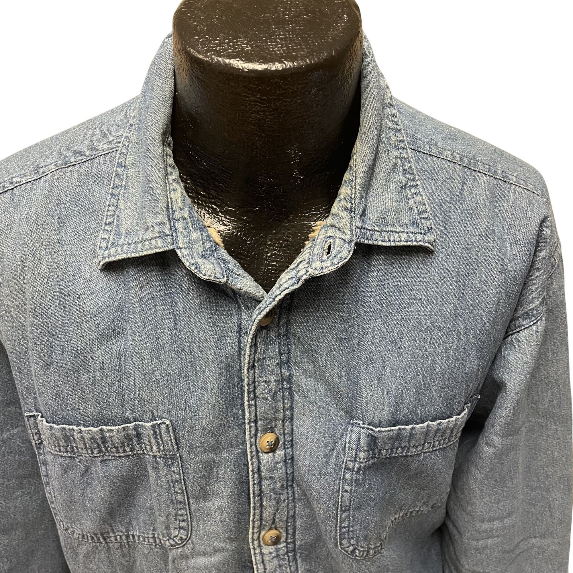 Wrangler Vtg Wrangler Blue Jean FLEECE LINED Mechanic Jacket Size US L / EU 52-54 / 3 - 3 Thumbnail
