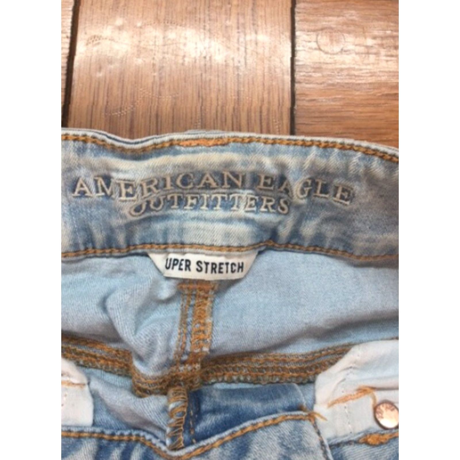 American Eagle Outfitters American Eagle Outfitters Womens Distressed Blue Jeans Cropped 6 90s Uper Stretch Casual 5-Pocket Design Regular Jeans Womens Size 28" / US 6 / IT 42 - 7 Thumbnail