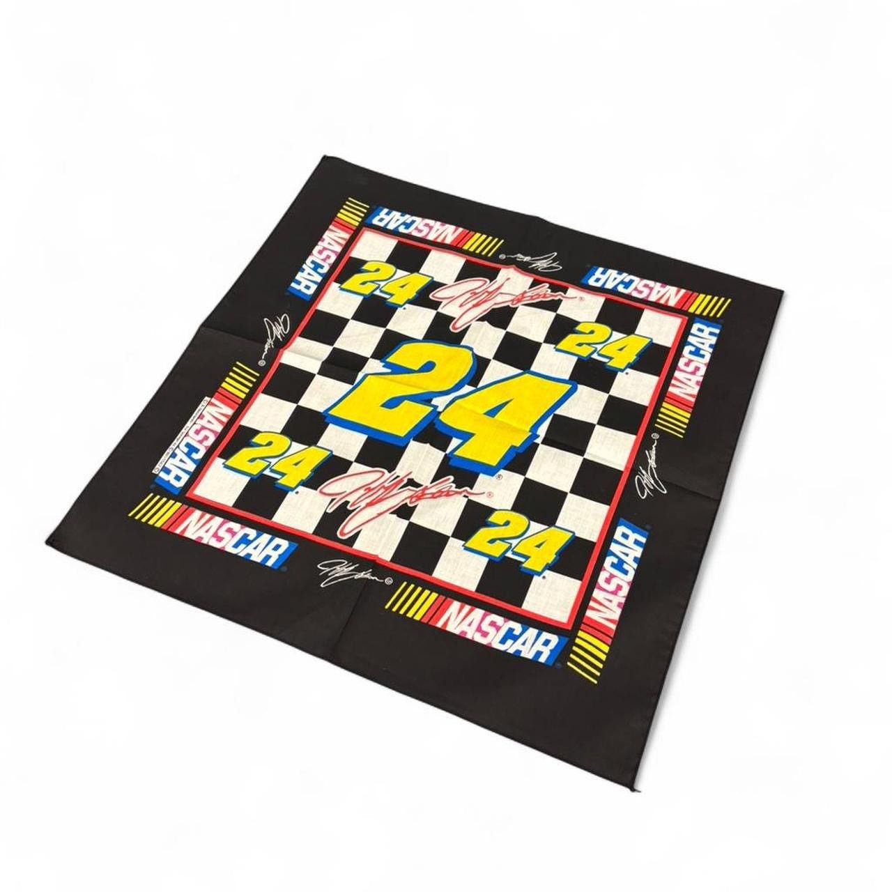NASCAR Vintage 90s NASCAR Jeff Gordon 24 black bandana handkerchief Size ONE SIZE - 2 Thumbnail