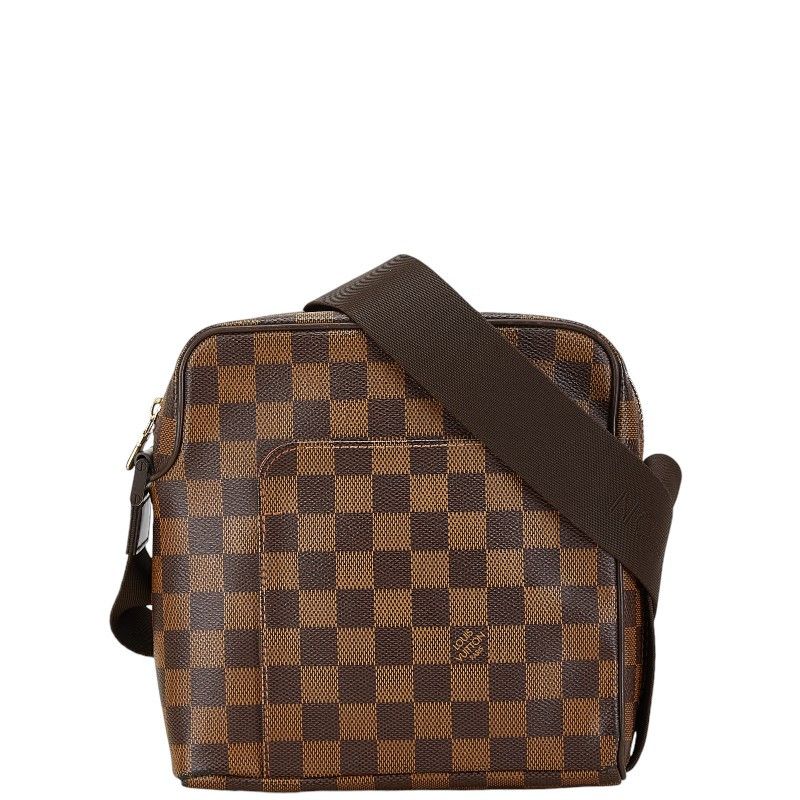 Louis Vuitton Louis Vuitton Louis Vuitton Damier Olaf PM Shoulder Bag N41442 Brown PVC Leather Canvas Crossbody Bag N41442 in Very Good Condition Size ONE SIZE - 1 Thumbnail