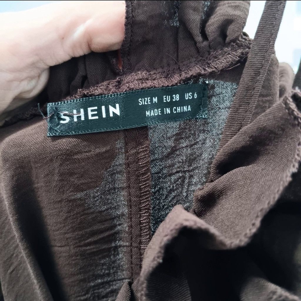 Shein NWOT Shein Tie Shoulder Knot Front Ruffle Trim Maxi Dress Size M / US 6-8 / IT 42-44 - 9 Thumbnail