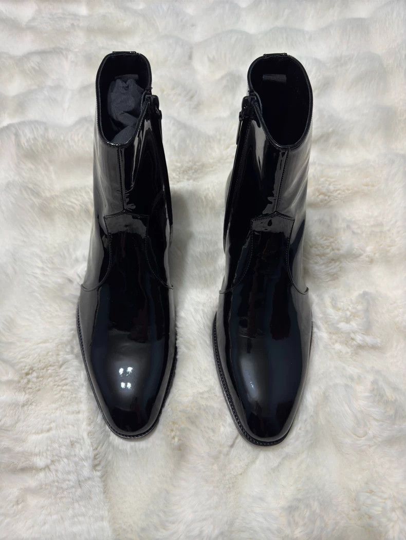 Saint Laurent Paris Saint Laurent Paris Patent Leather Show Men's Boots 2505-Ne Size US 8 / EU 41 - 3 Thumbnail