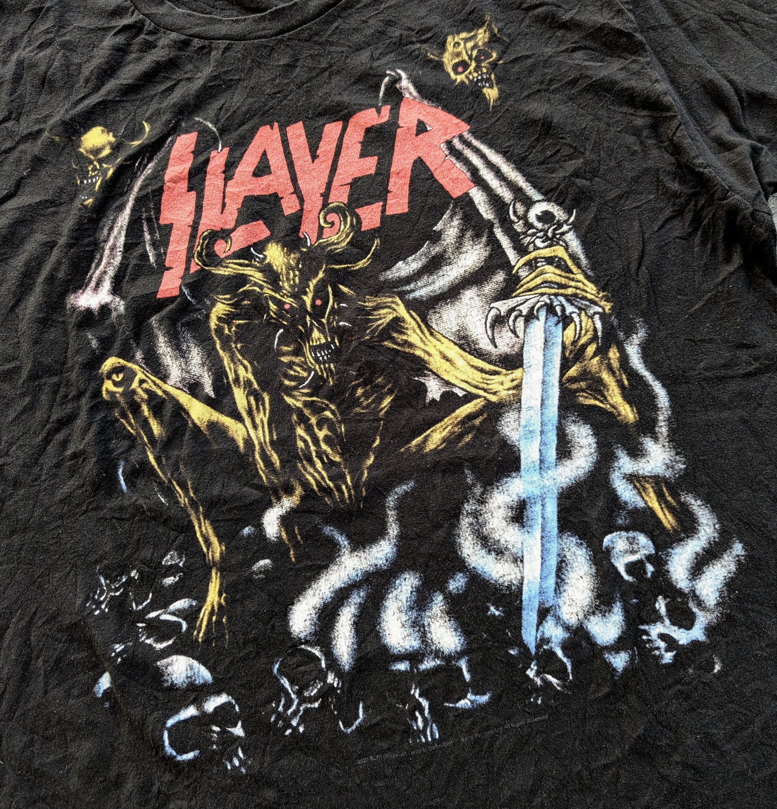 Band Tees Vintage Y2K Slayer Demon 2009 Tshirt Size US XL / EU 56 / 4 - 2 Thumbnail