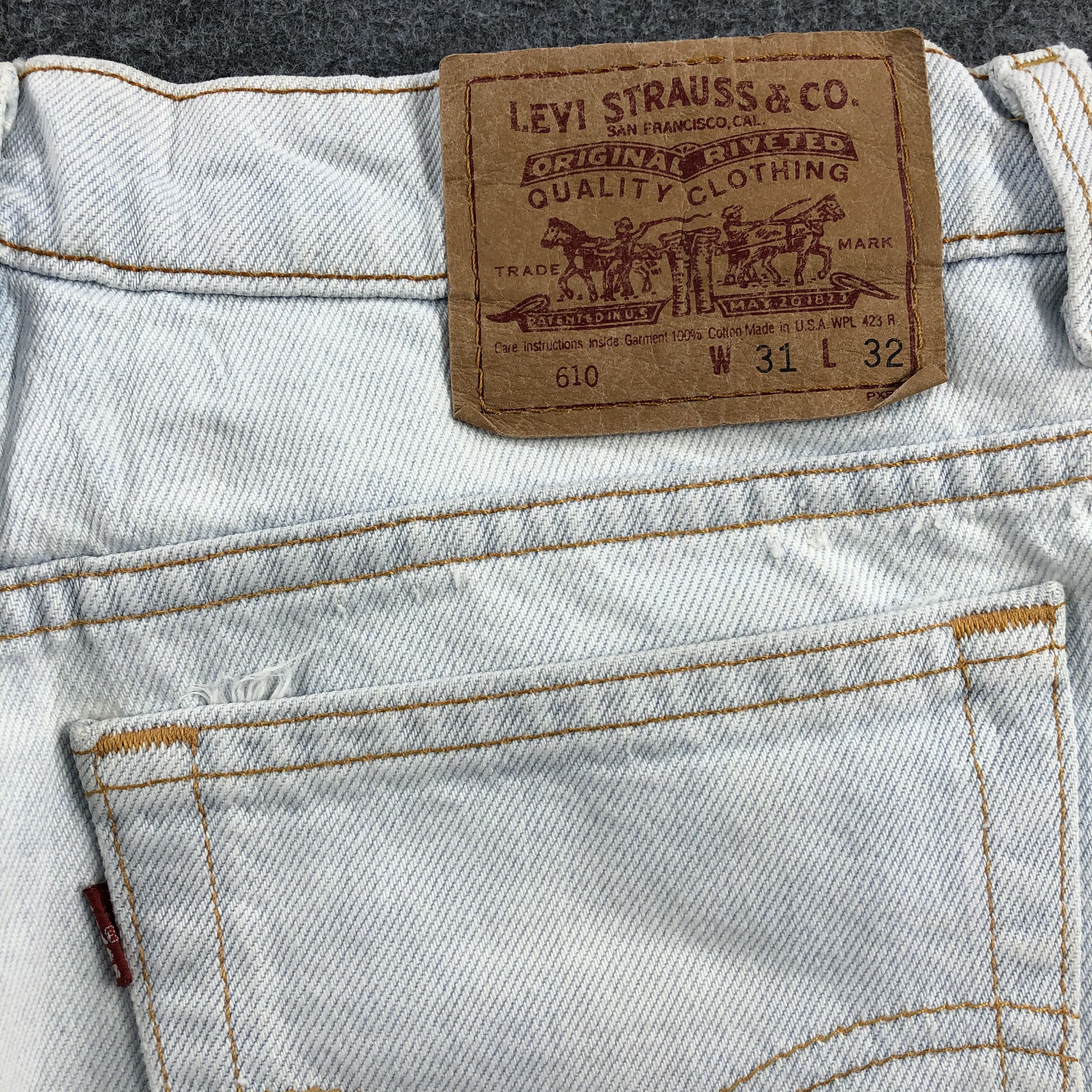 Levi's × Vintage Vintage 90s Light Wash Levis 610 Jeans-JM1369 Size US 30 / EU 46 - 5 Thumbnail
