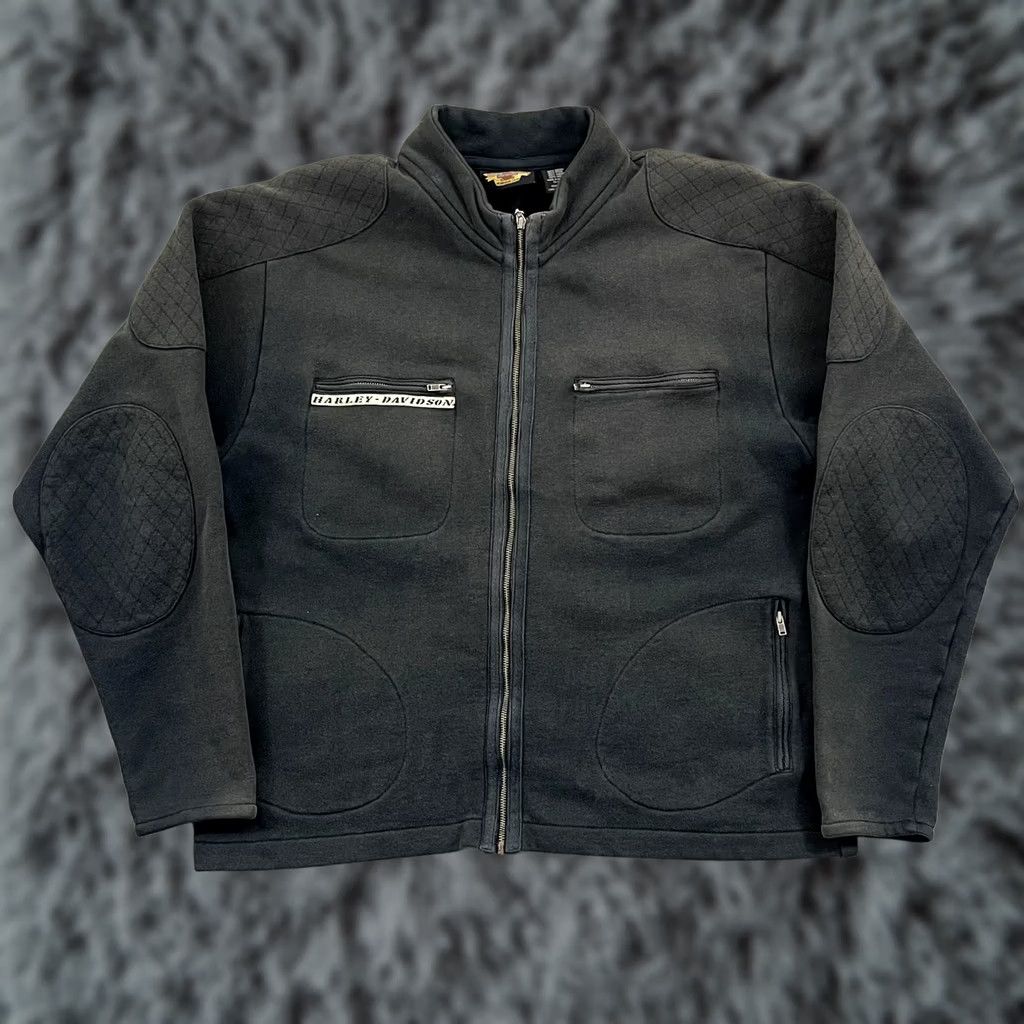 Harley Davidson VINTAGE Harley-Davidson Sweatshirt Womens Large Black Faded 90s Zip Biker Riding Ladies Large Zip Sweatshirt Black Size L / US 10 / IT 46 - 1 Thumbnail