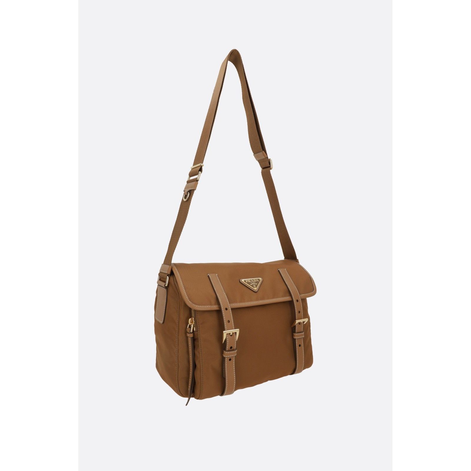 Prada PRADA Caramel Medium Re-Nylon Messenger Bag New & Authentic Size ONE SIZE - 4 Thumbnail