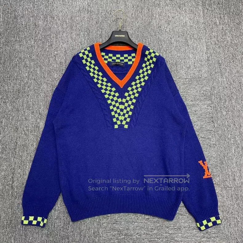 Louis Vuitton Louis Vuitton Arm logo jacquard sweater Size US L / EU 52-54 / 3 - 1 Thumbnail