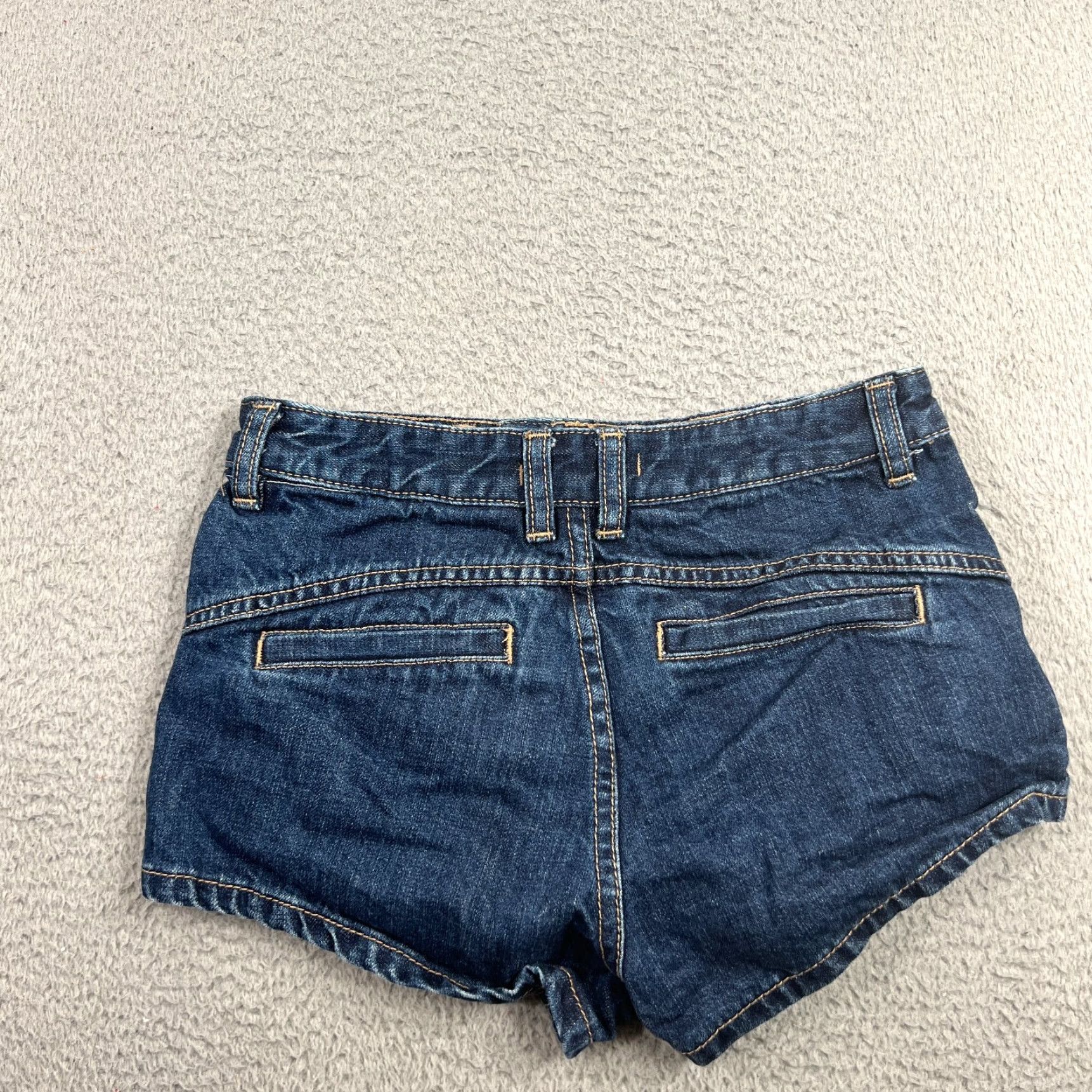 Free People VINTAGE Free People Shorts Womens 25 Denim Casual Floral Blue 90s Style Cotton Baggy Size 42" / US 20 - 6 Thumbnail