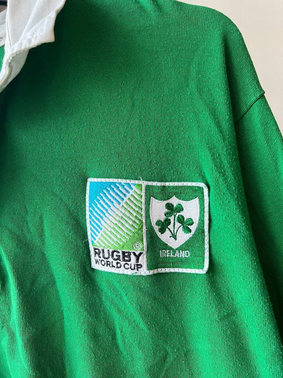 Cotton Traders 1989 WORLD CUP IRB IRELAND TEAM RUGBY UNION JERSEY SHIRT SZL Size US L / EU 52-54 / 3 - 5 Thumbnail