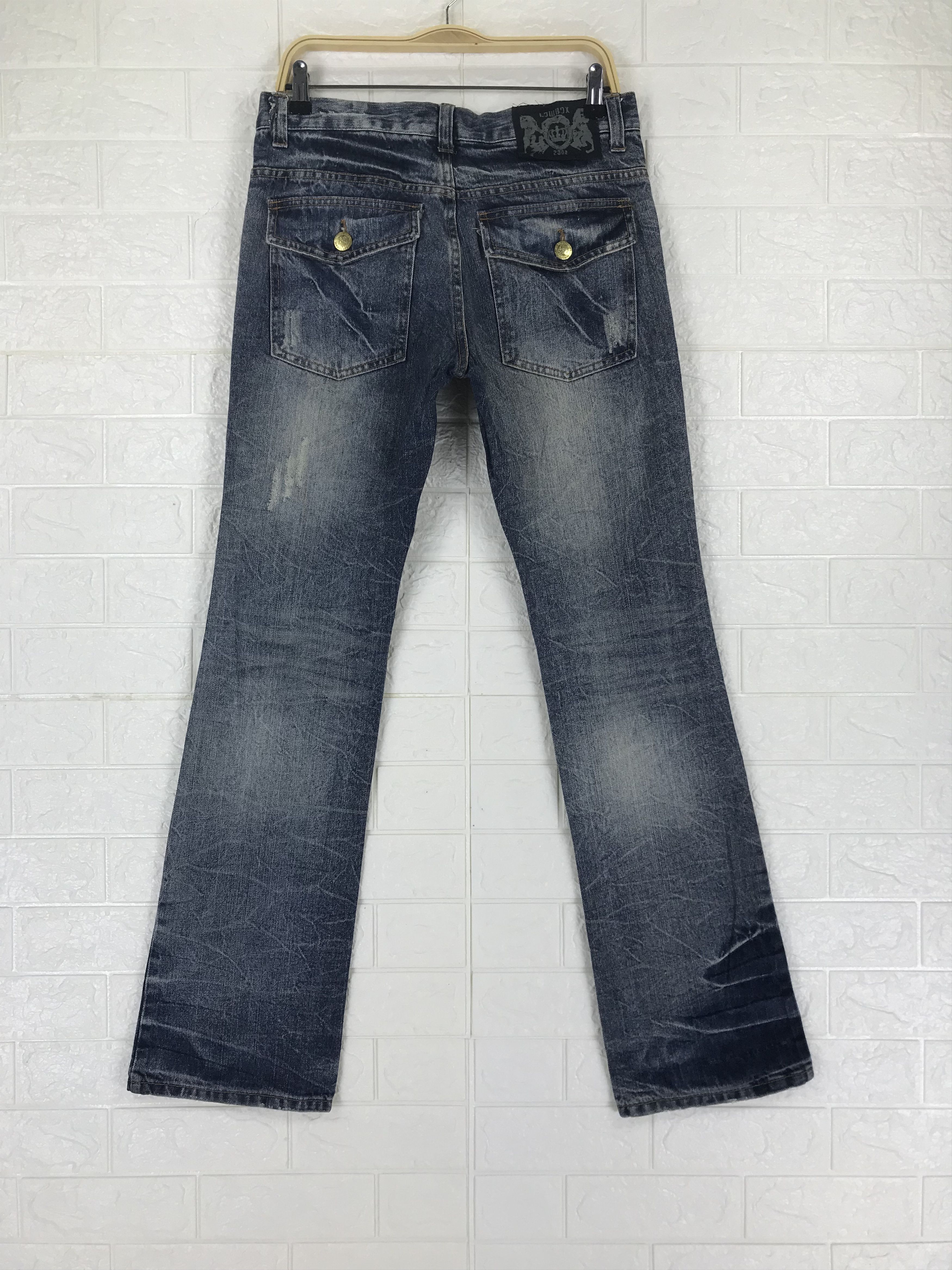 LOWBOX Lowbox Japanese Ripped Style Flare Jeans Bell Bottom Denim Size US 32 / EU 48 - 5 Thumbnail