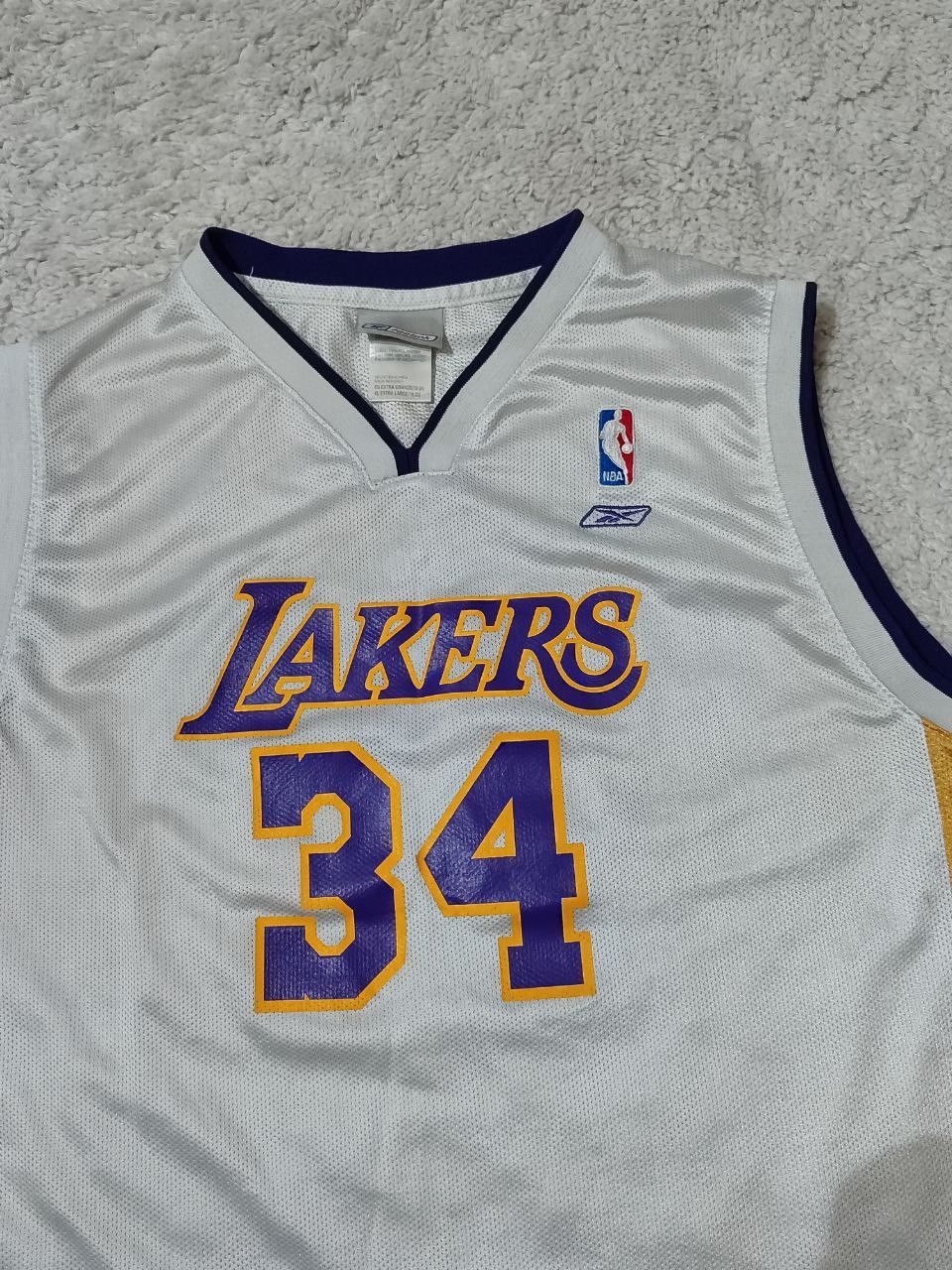 NBA × Reebok × Vintage 🏀Vintage Reebok Lakers Shaquille O'Neal Basketball Jersey ⛹ Size US XL / EU 56 / 4 - 2 Thumbnail