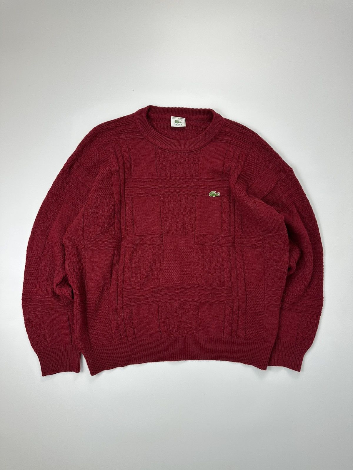 Lacoste Vintage Lacoste Casual Sweater Logo Red Size US L / EU 52-54 / 3 - 1 Thumbnail