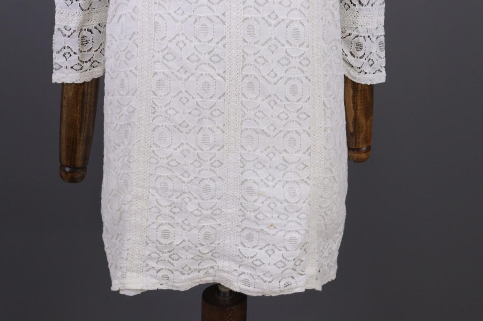 Designer Sezane x La Redoute White Mesh Floral Mini Dress Size 8 Size M / US 6-8 / IT 42-44 - 2 Thumbnail