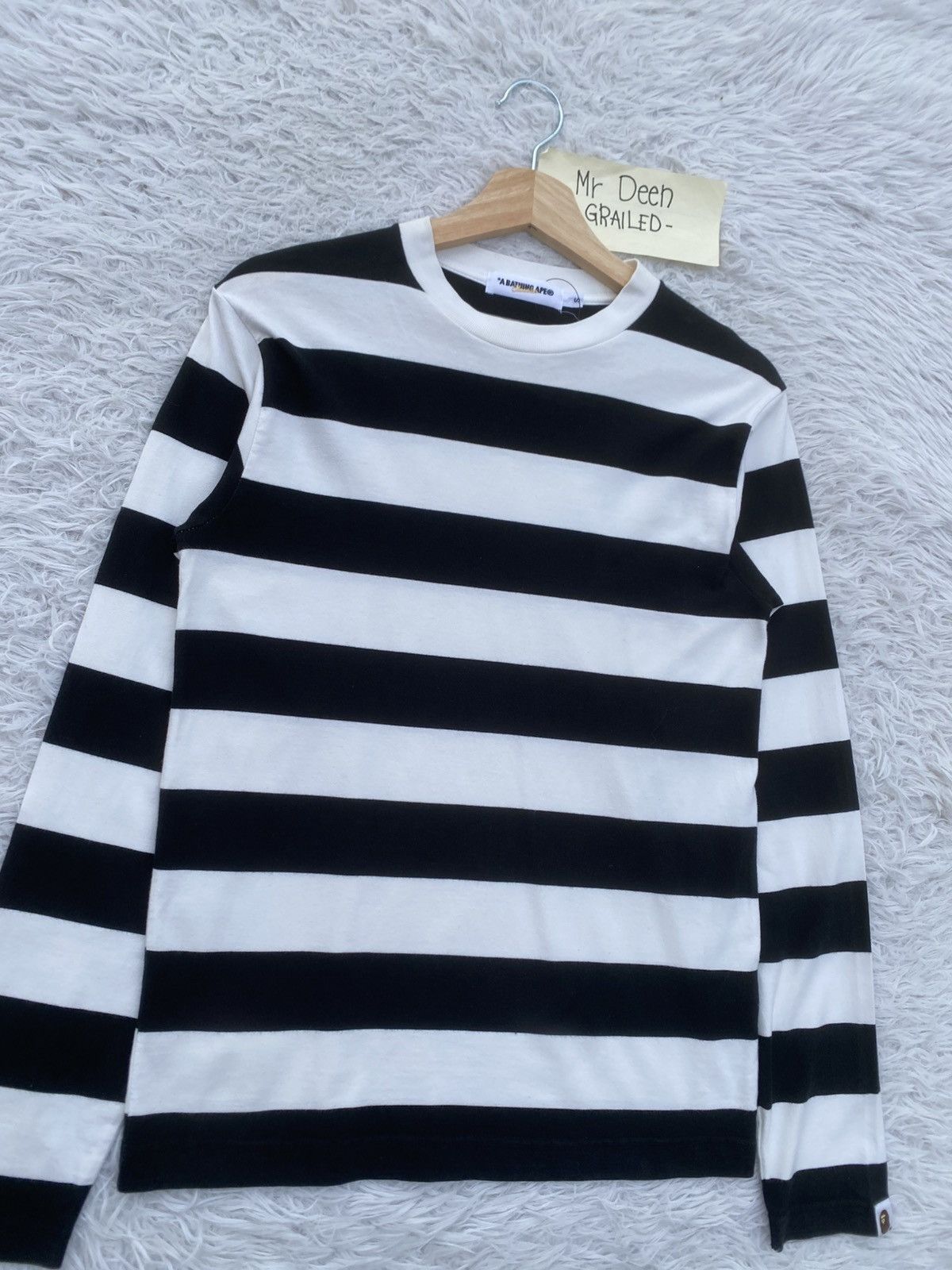 Bape Rare BAPE Stripes Longsleeve Shirt Size US S / EU 44-46 / 1 - 5 Thumbnail