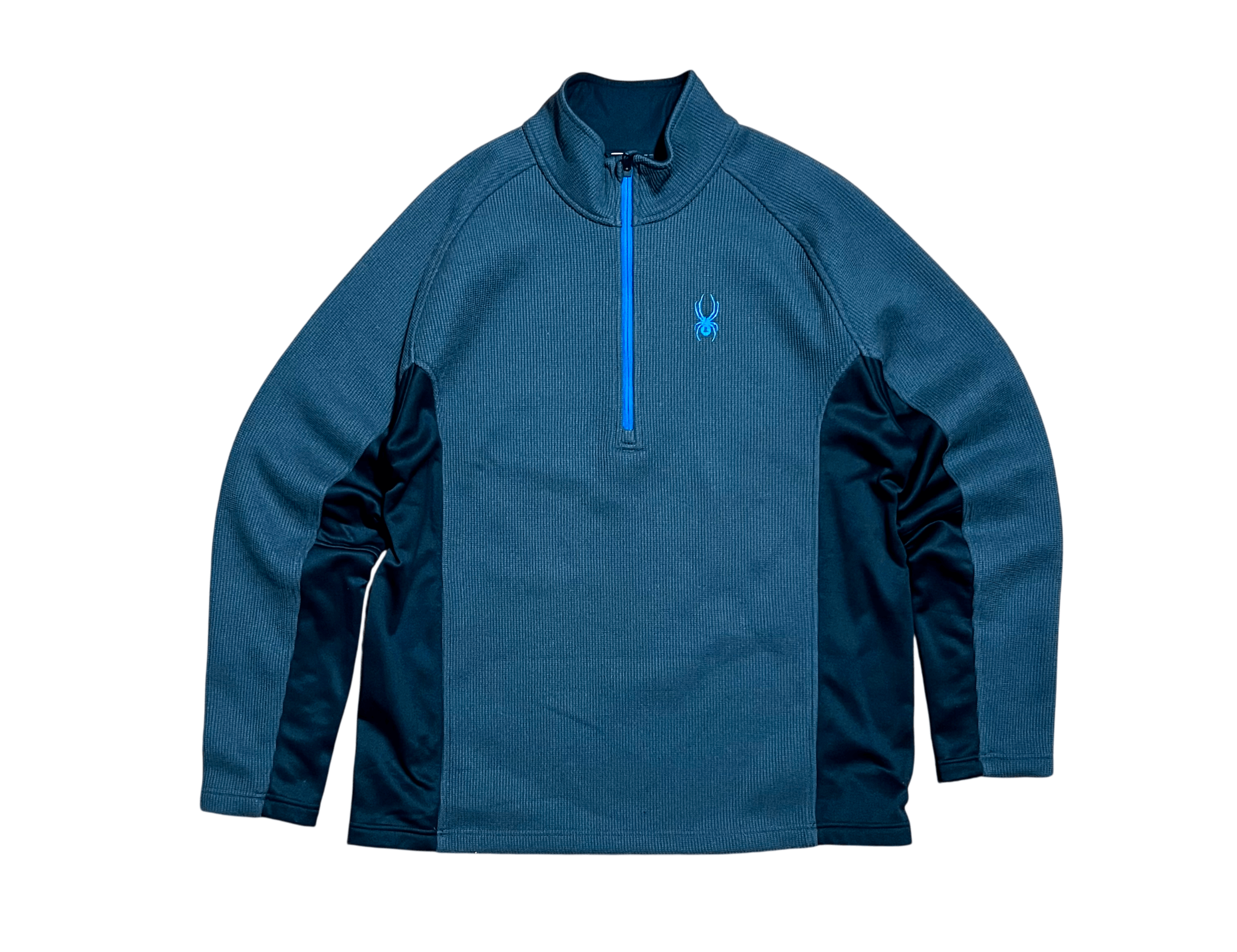 Spyder Spyder Half Zip Gray & Blue Pullover Performance Sweater Size US XXL / EU 58 / 5 - 1 Thumbnail