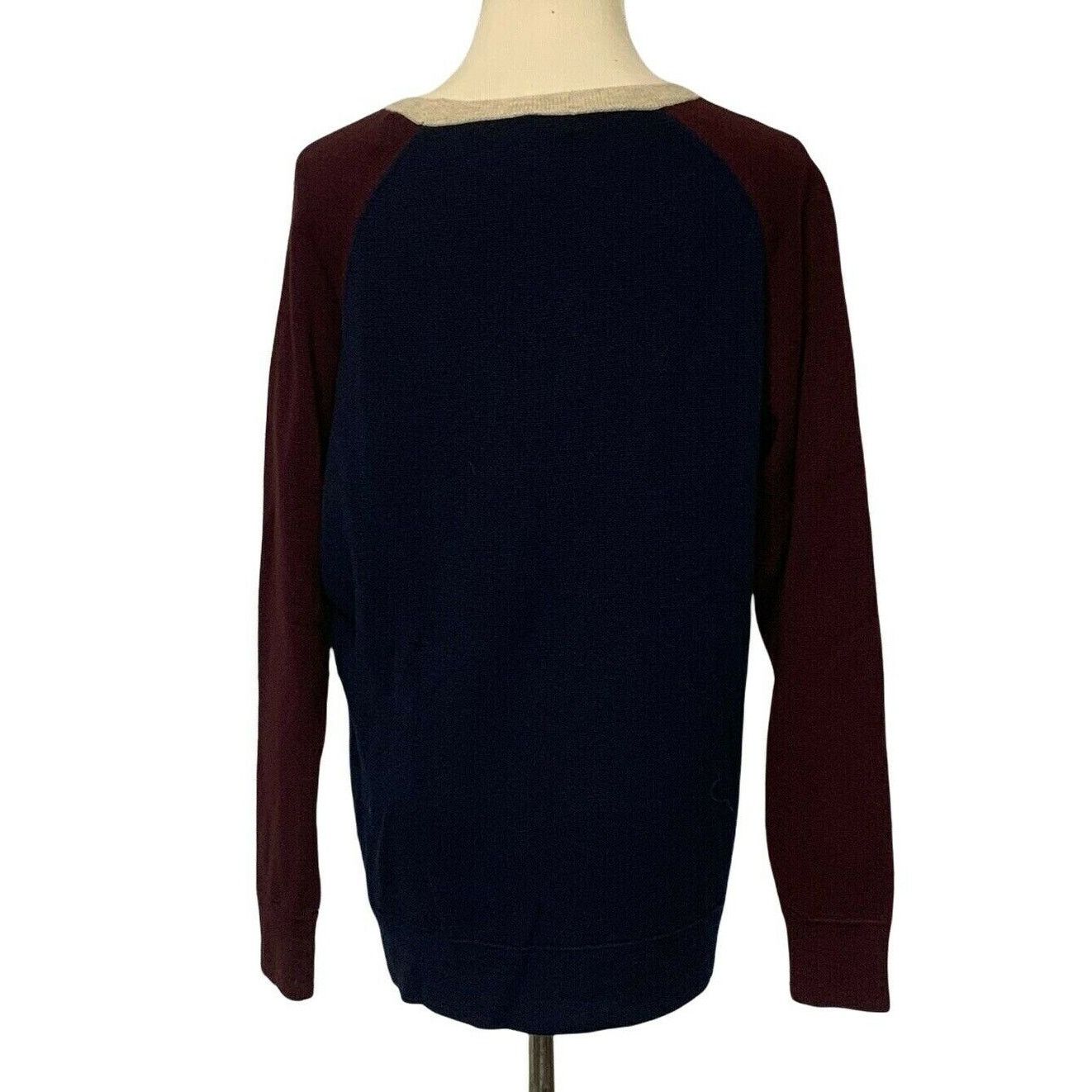 J.Crew J.Crew Red Blue Color block long sleeves Sweater Size Small Size S / US 4 / IT 40 - 2 Thumbnail