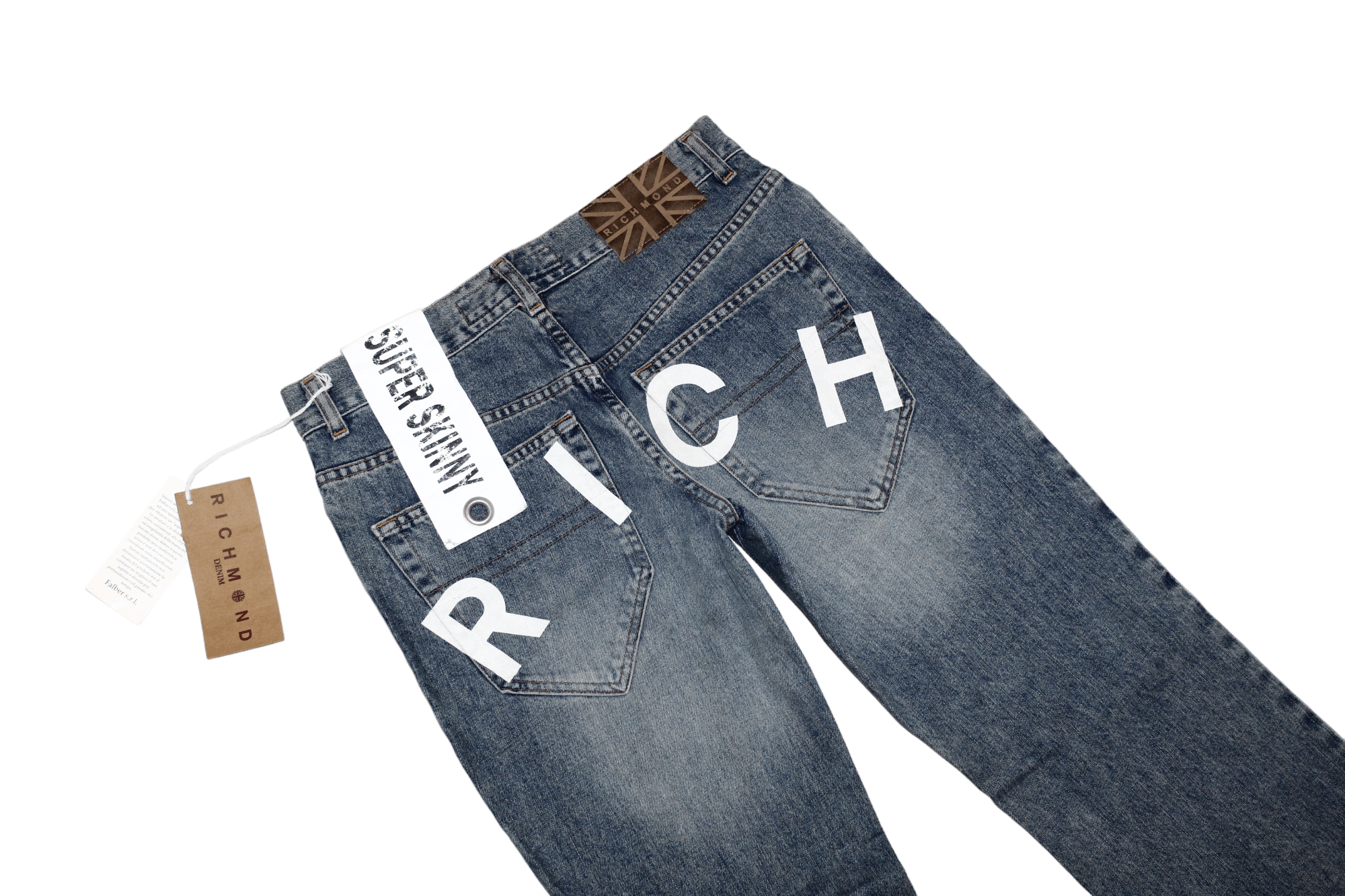 Richmond Denim Richmond Denim Super Skinny Stonewash Spellout Jeans Size US 30 / EU 46 - 5 Thumbnail