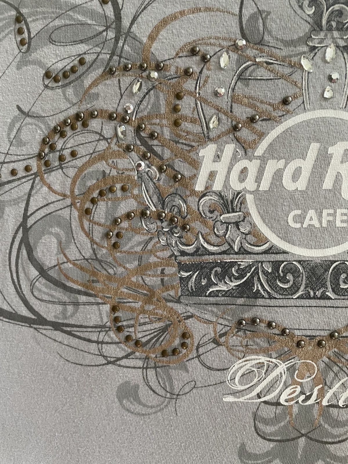 Hard Rock Cafe Hard Rock Couture “Stone Crown” Tee Medium Embellished MINT Size M / US 6-8 / IT 42-44 - 5 Thumbnail