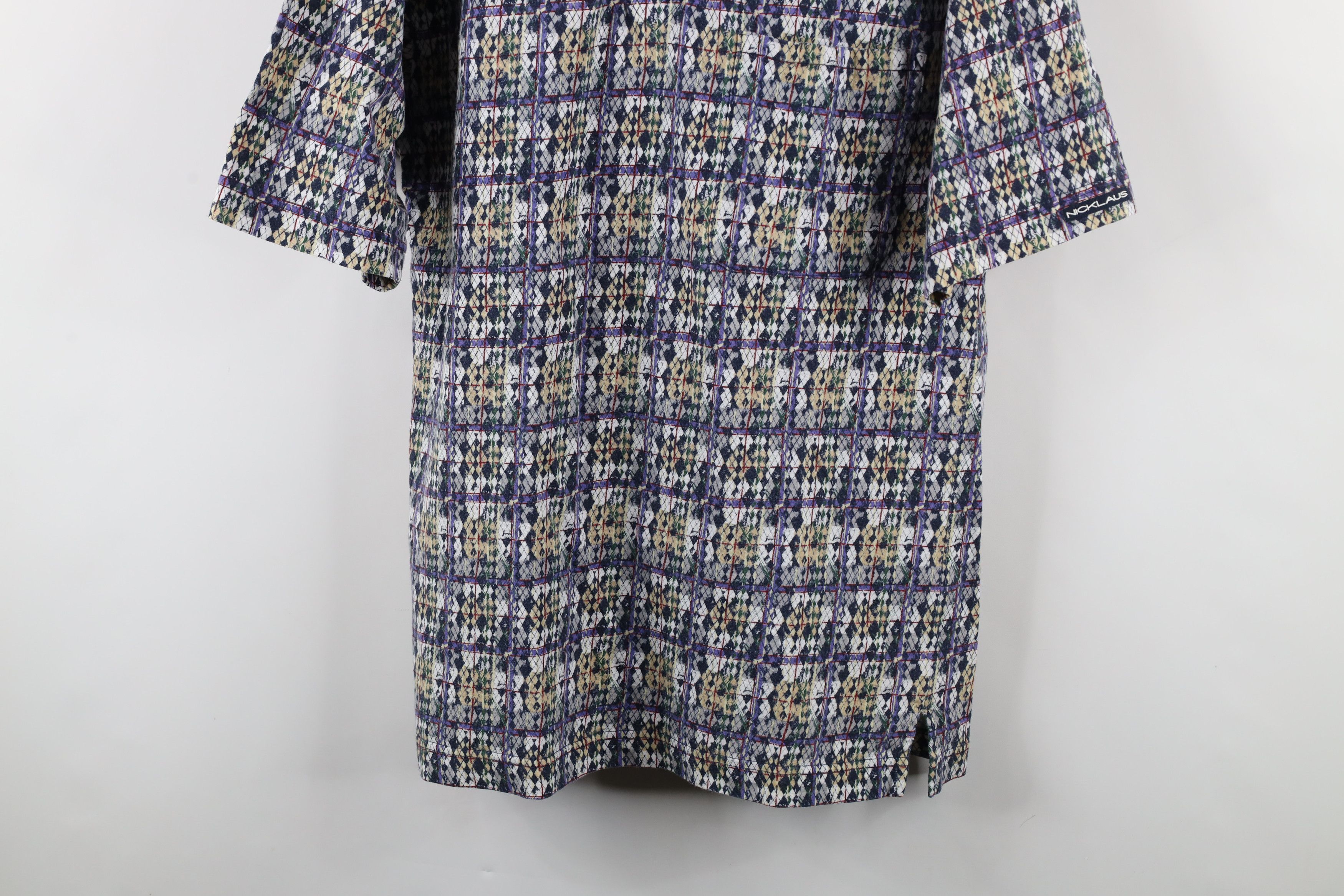 Vintage Vintage 90s Streetwear Abstract Plaid Golf Polo Shirt Size US L / EU 52-54 / 3 - 3 Thumbnail