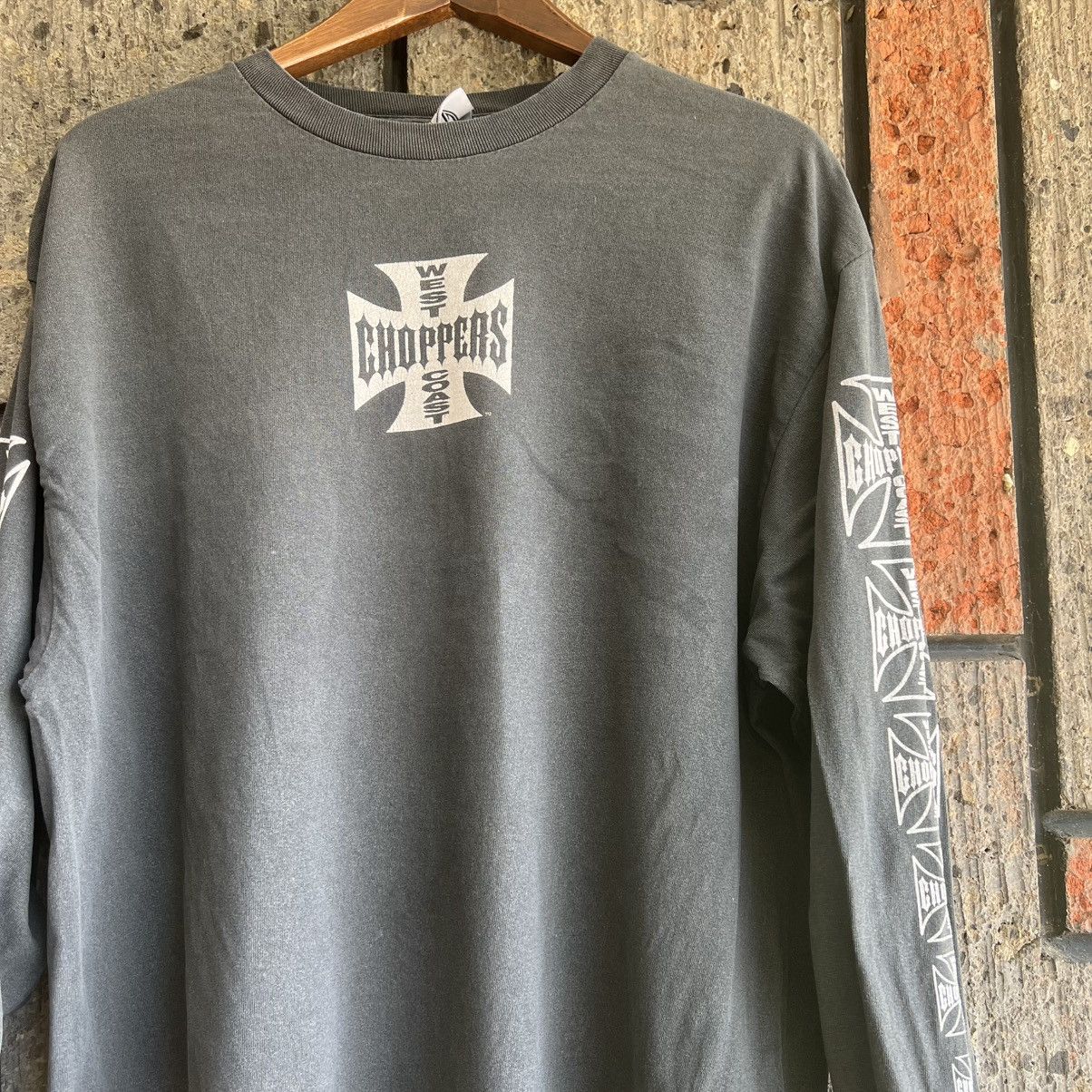 Vintage VTG ‘90s West Coast Choppers Long Sleeved Tee Shirt Size US L / EU 52-54 / 3 - 4 Thumbnail