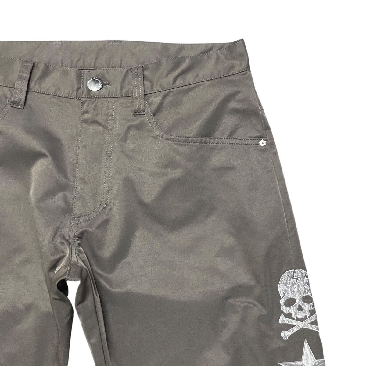 Japanese Brand DANCE WITH DRAGON Denim Shine Skull Embroidery Jeans Size US 34 / EU 50 - 5 Thumbnail