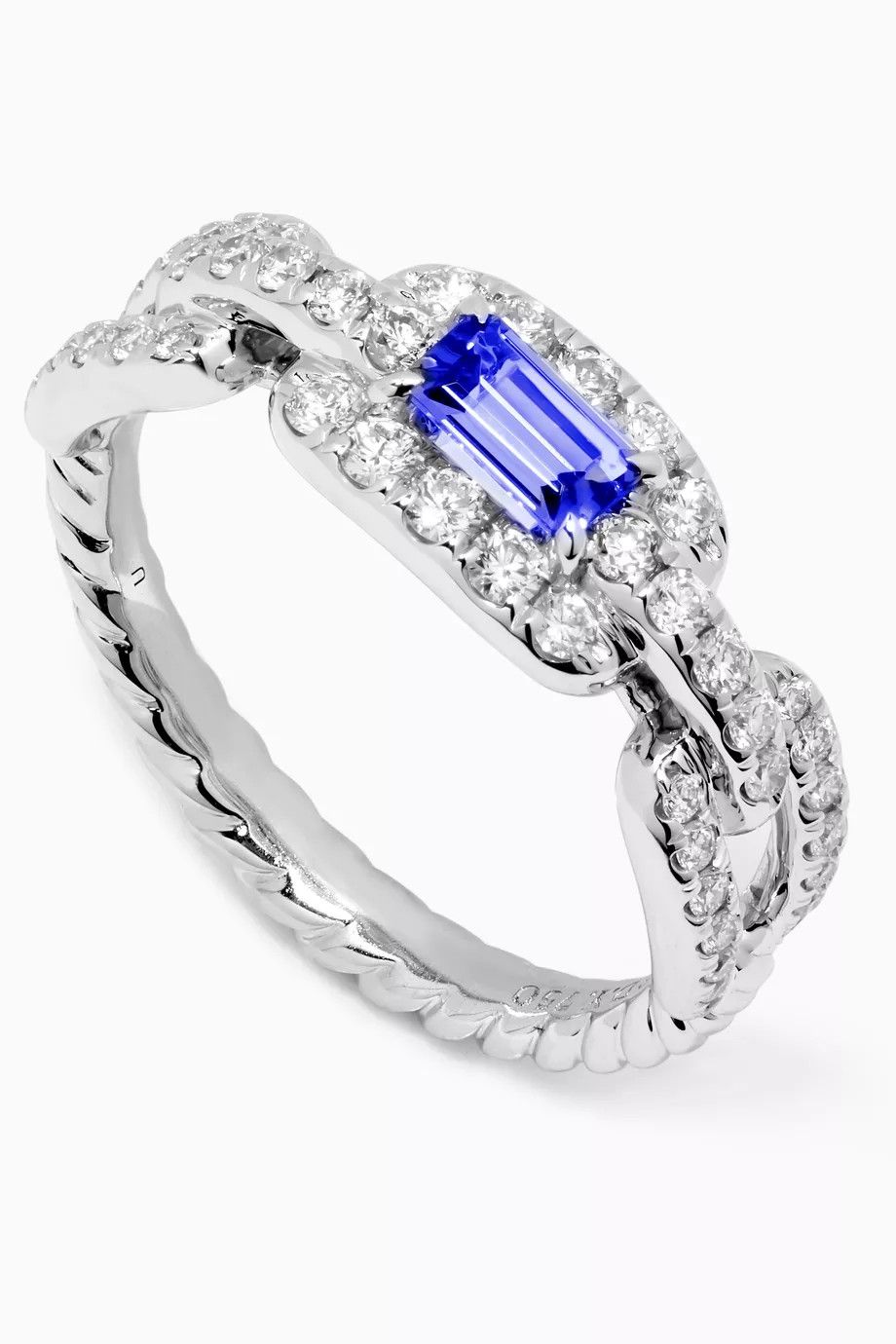 David Yurman oc11z0925 Size: OS / Tanzanite & Diamond Chain Link Ring Size ONE SIZE - 4 Thumbnail