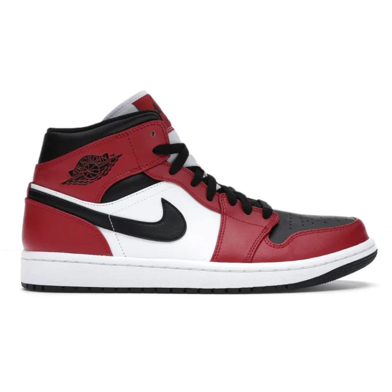 image of Jordan Brand 1 Mid Chicago Toe (Used) Shoes in Black/Gym Red/White, Men's (Size 10)