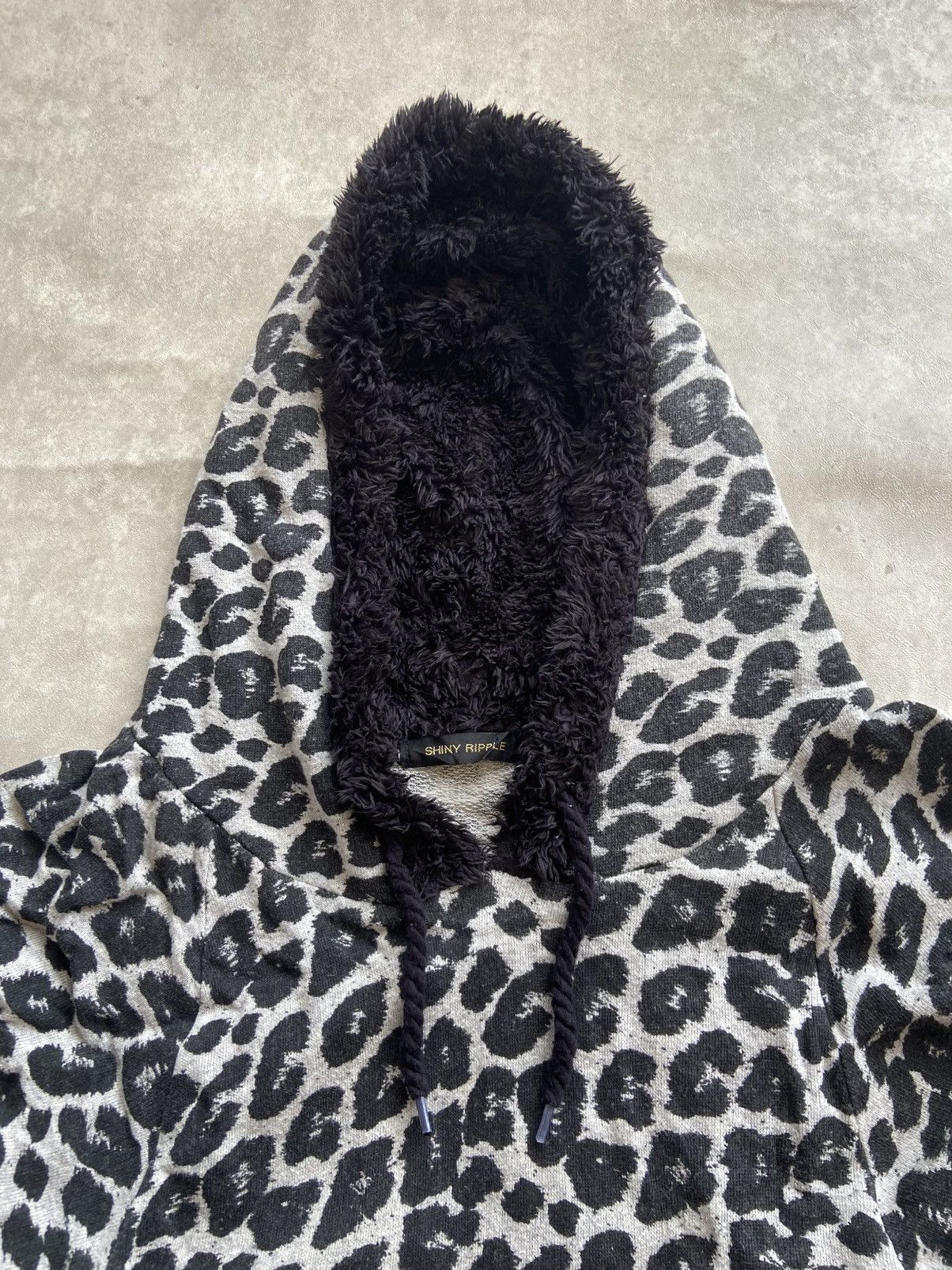 If Six Was Nine × Japanese Brand Shinny Ripple Fur Leopard Hoodies Size M / US 6-8 / IT 42-44 - 3 Thumbnail