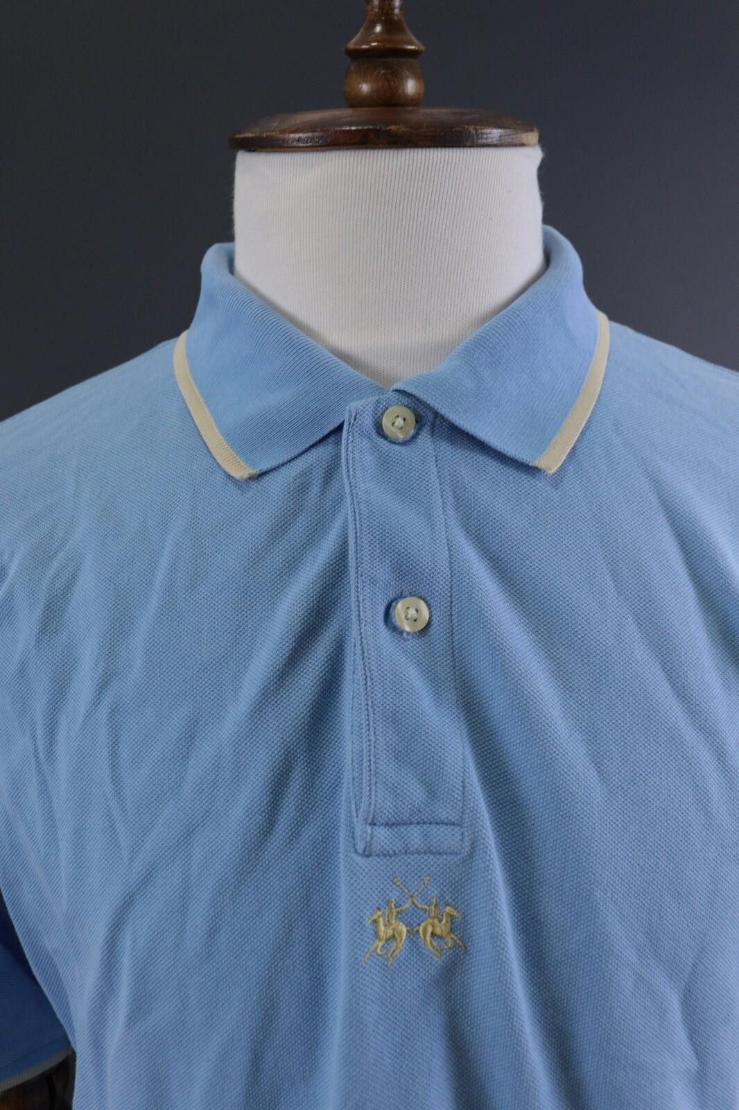 La Martina La Martina Blue Solid Summer Polo Shirt Size 3XL XXXL 2XL Size US XXL / EU 58 / 5 - 4 Thumbnail