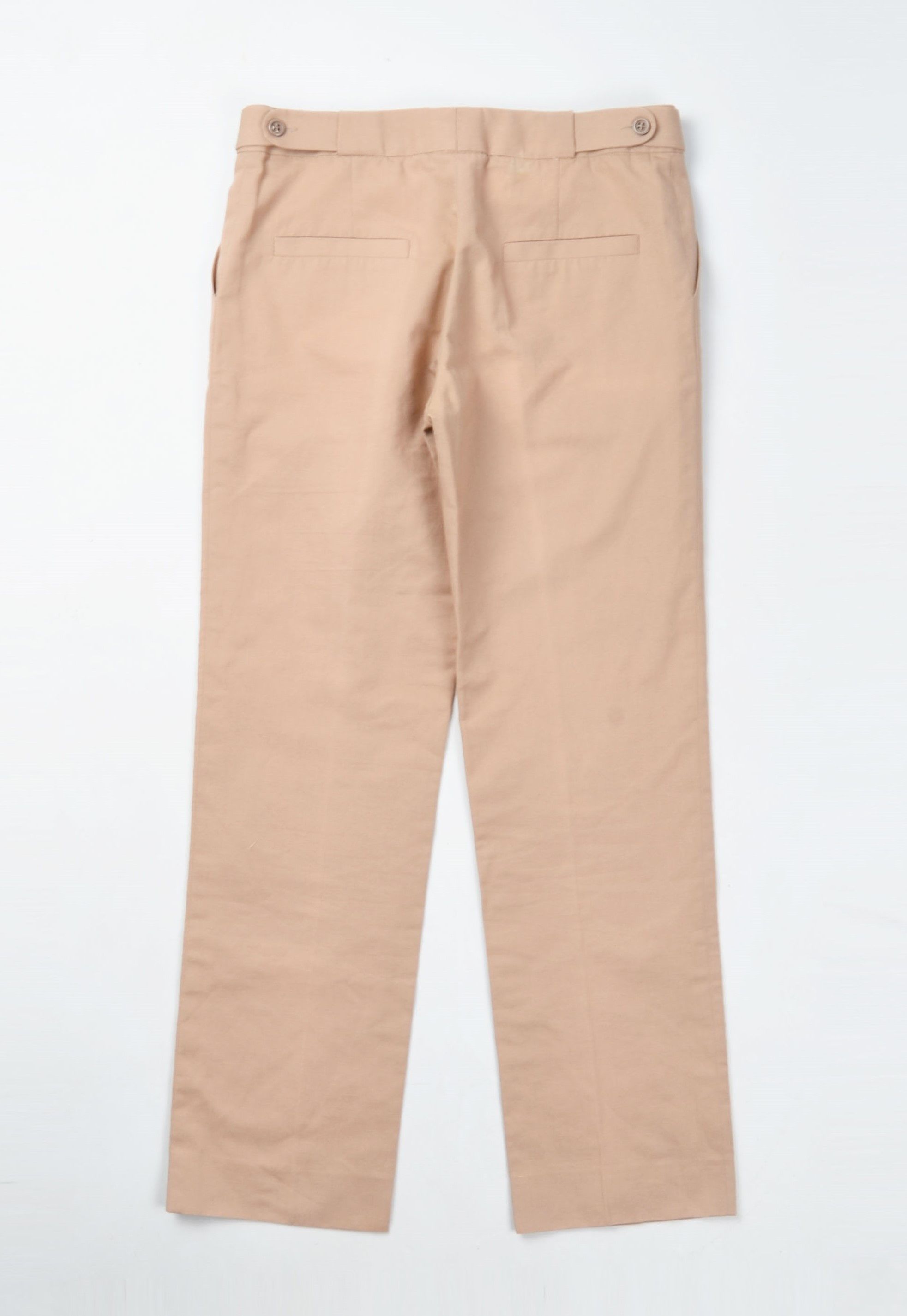 Chloe Chloe Beige Straight Cotton Linen Blend Chino Pants Size 31" - 8 Thumbnail