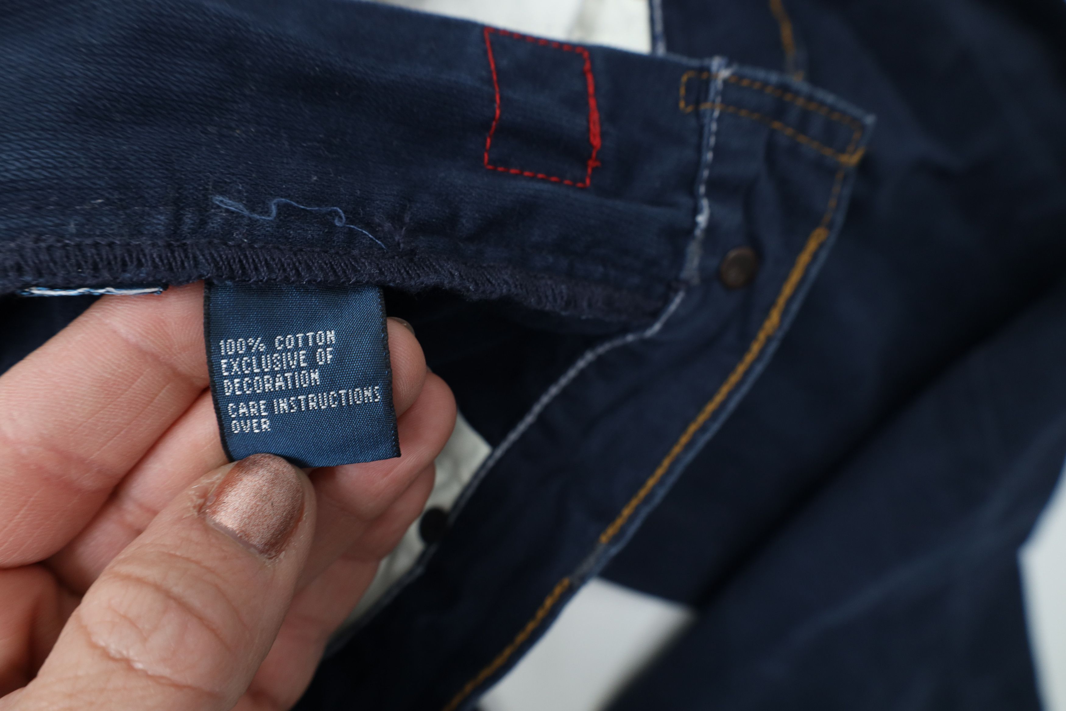Ralph Lauren × Vintage Vintage Ralph Lauren Spell Out 650 Straight Leg Pants Blue Size US 33 - 9 Thumbnail