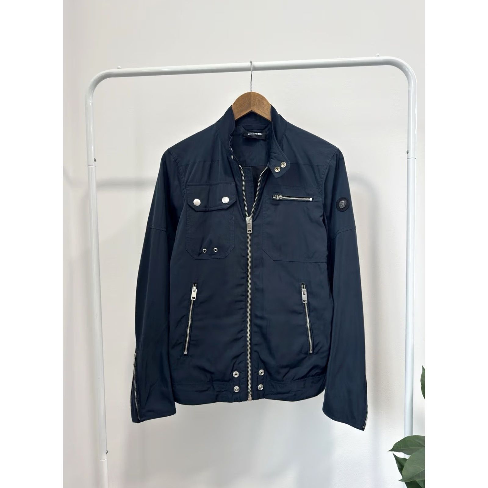 Diesel VINTAGE Diesel Jacket Nylon Blue Bomber Zip Shirt Mens S Diesel Vintage 80s 90s Biker Streetwear Size US S / EU 44-46 / 1 - 2 Thumbnail
