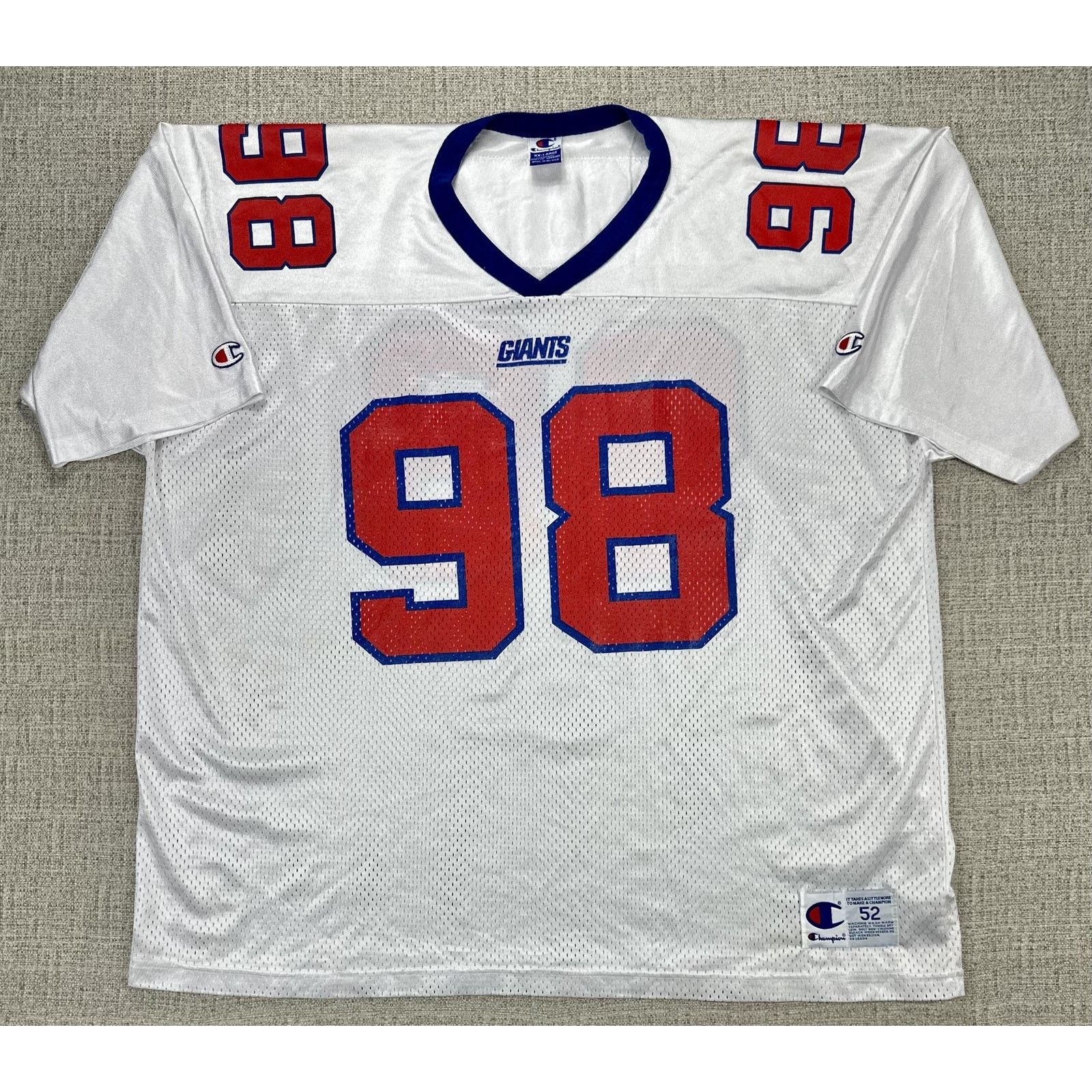 Champion New York Giants Jersey Mens 2XL White Armstead Champion 90s Size US XXL / EU 58 / 5 - 1 Thumbnail
