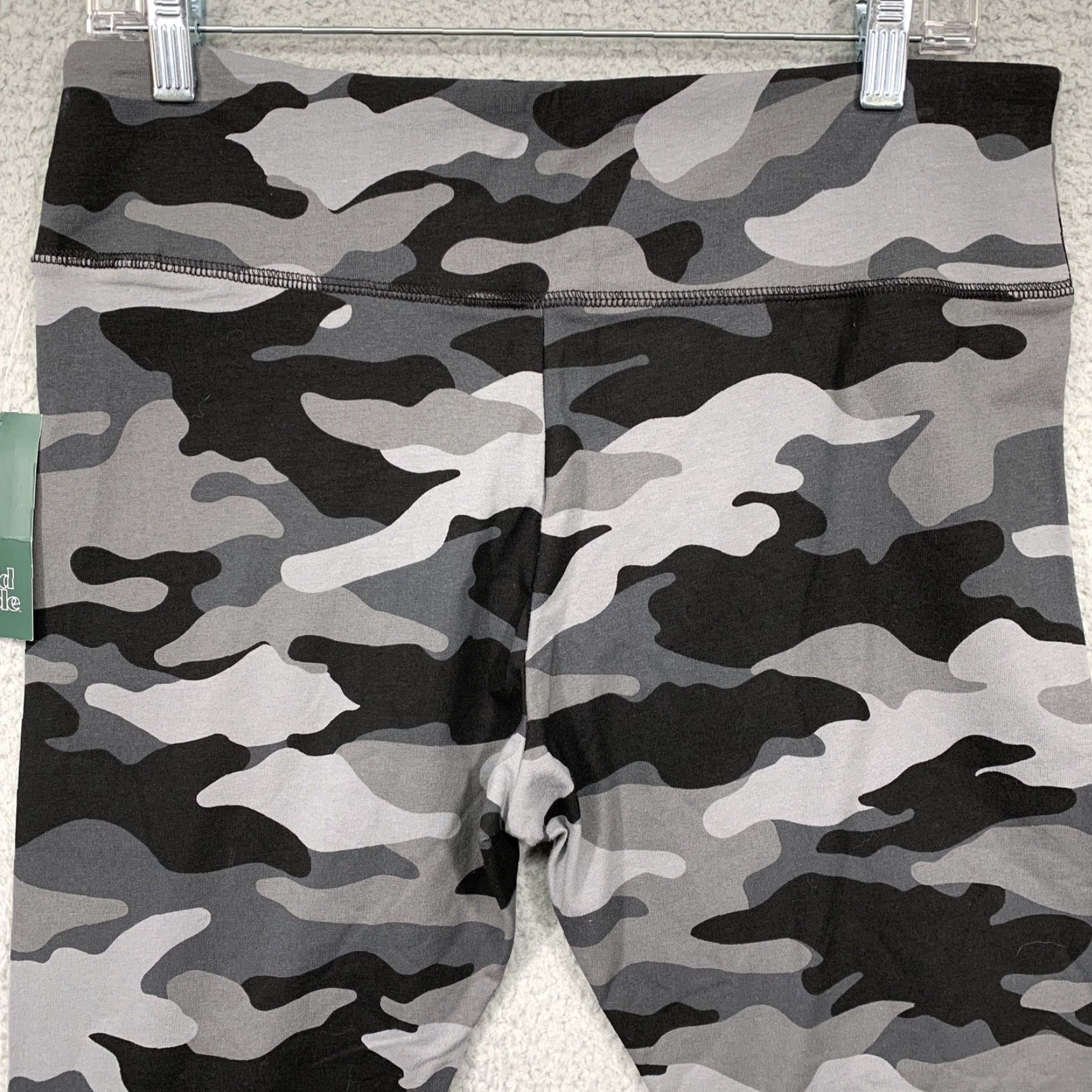 Vintage Wild Fable Women's High Rise Leggings Large Gray Camo Work Out Yoga NWT Size 36" / US 14 / IT 50 - 5 Thumbnail