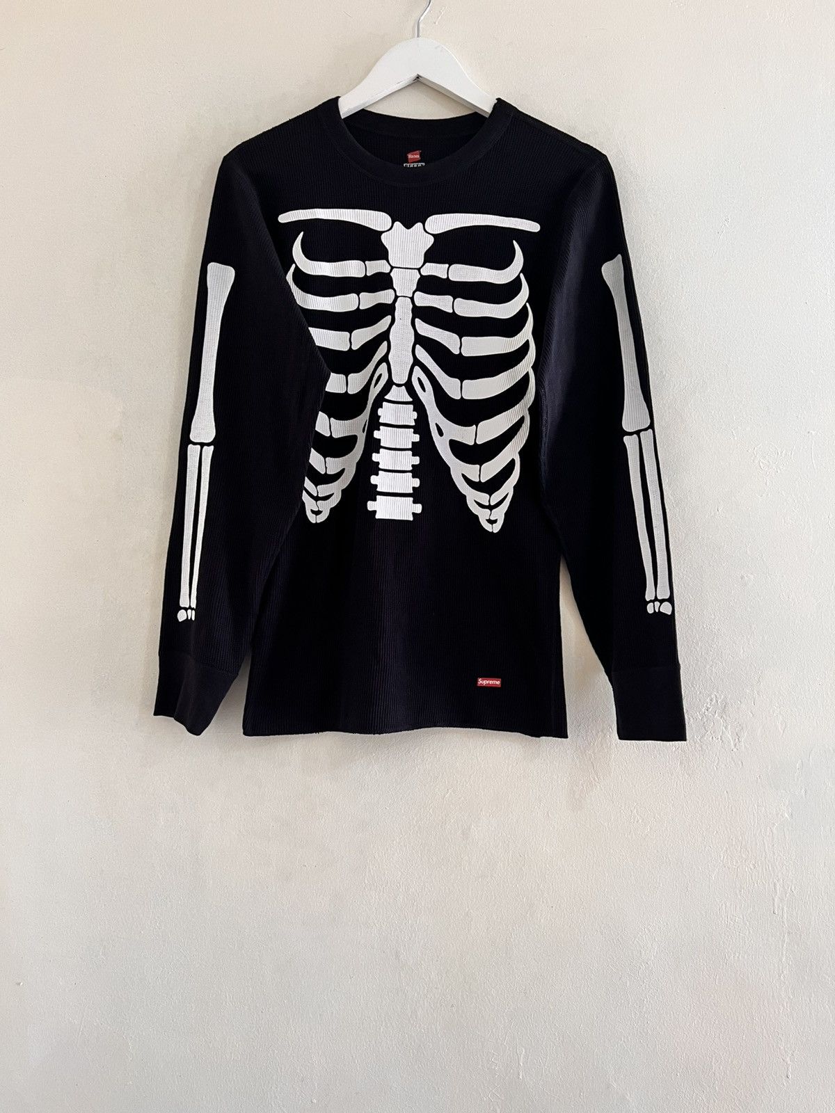 Supreme SUPREME X HANES BONE SKELETON THERMAL BLACK Size US M / EU 48-50 / 2 - 2 Thumbnail