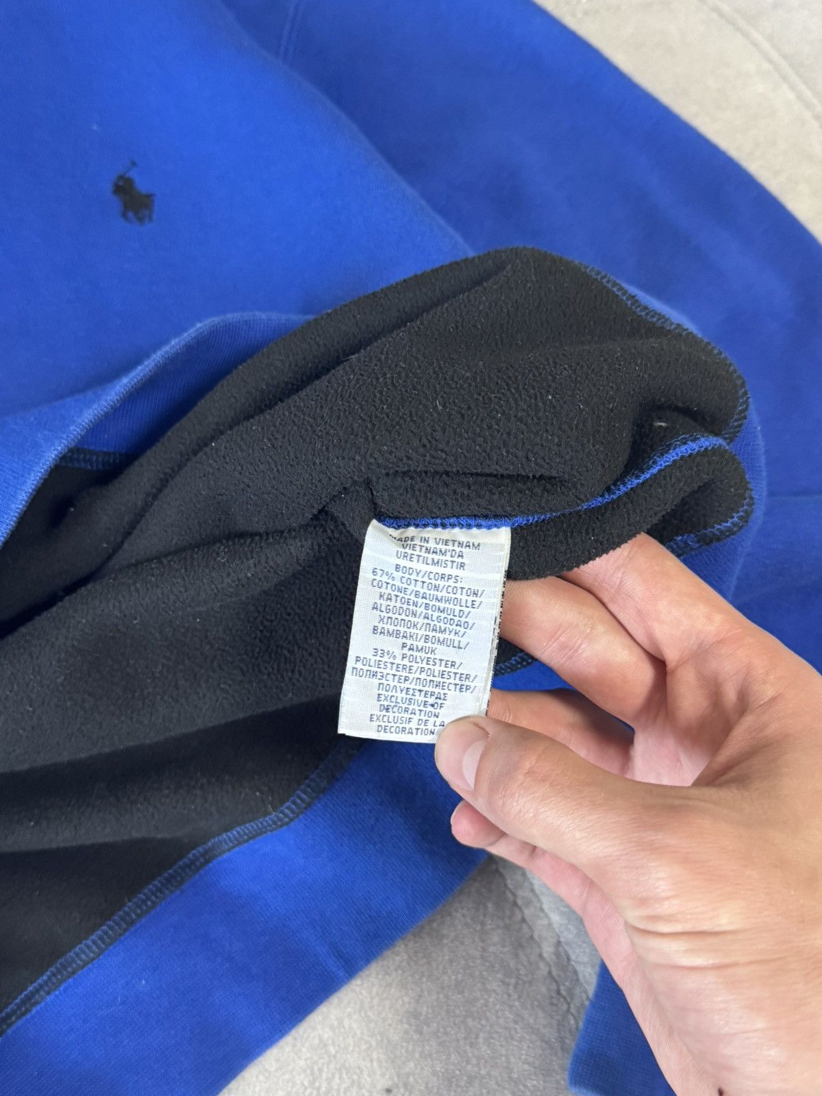 Polo Ralph Lauren × Vintage Vintage Polo Ralph Lauren blue fleece sweatshirt size S Size US S / EU 44-46 / 1 - 9 Thumbnail