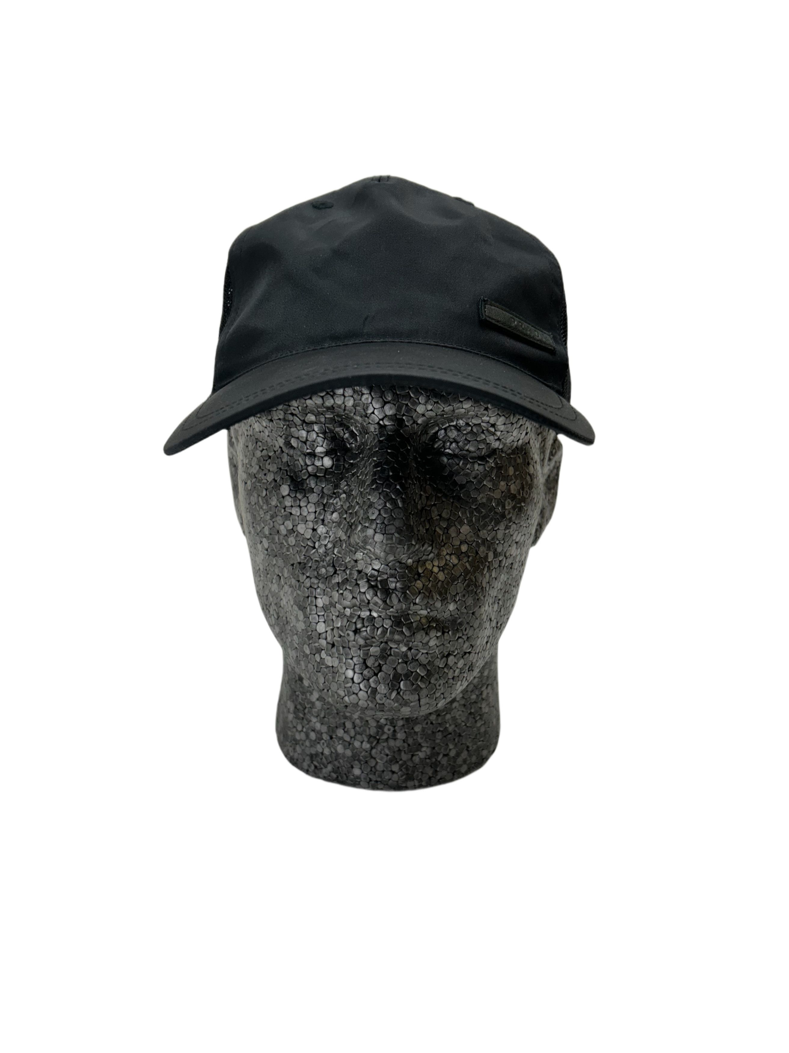 Prada Prada Linea Rossa Black Nylon Baseball Style Trucker Hat Size 38 - 1 Thumbnail