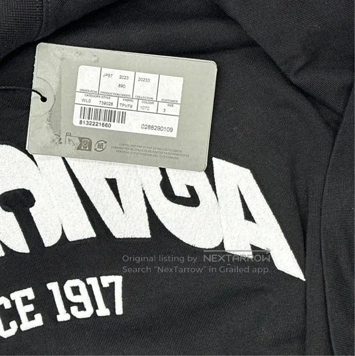 Balenciaga Balenciaga Black Embroidered Logo Short Sleeve T. Size US L / EU 52-54 / 3 - 2 Thumbnail