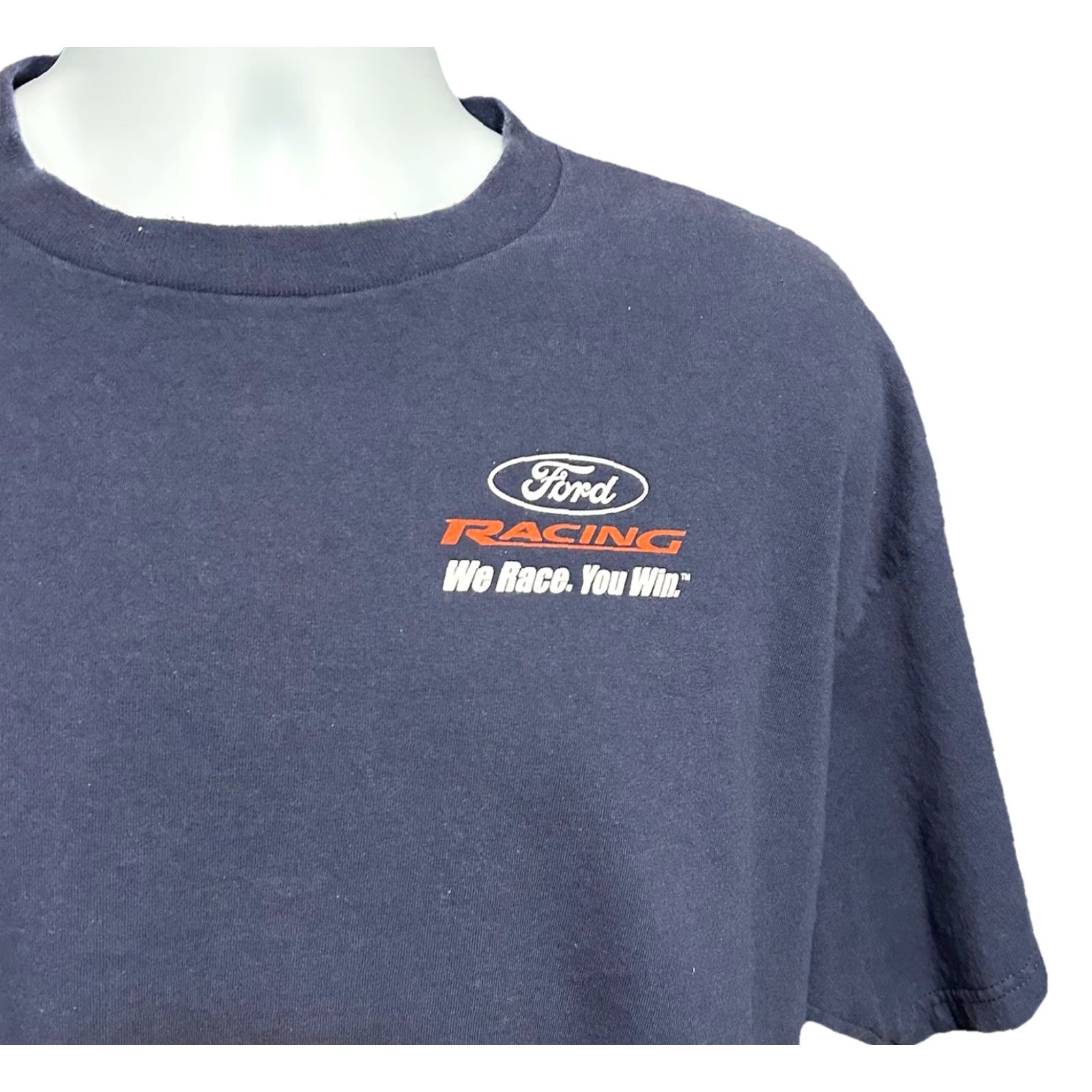 Delta VINTAGE Delta Pro Weight Ford Racing Fusion 06 Shirt Men XL Navy Blue Short Sleeve Crew Neck Graphics Logo 2000s Mens TX Size US XL / EU 56 / 4 - 4 Thumbnail