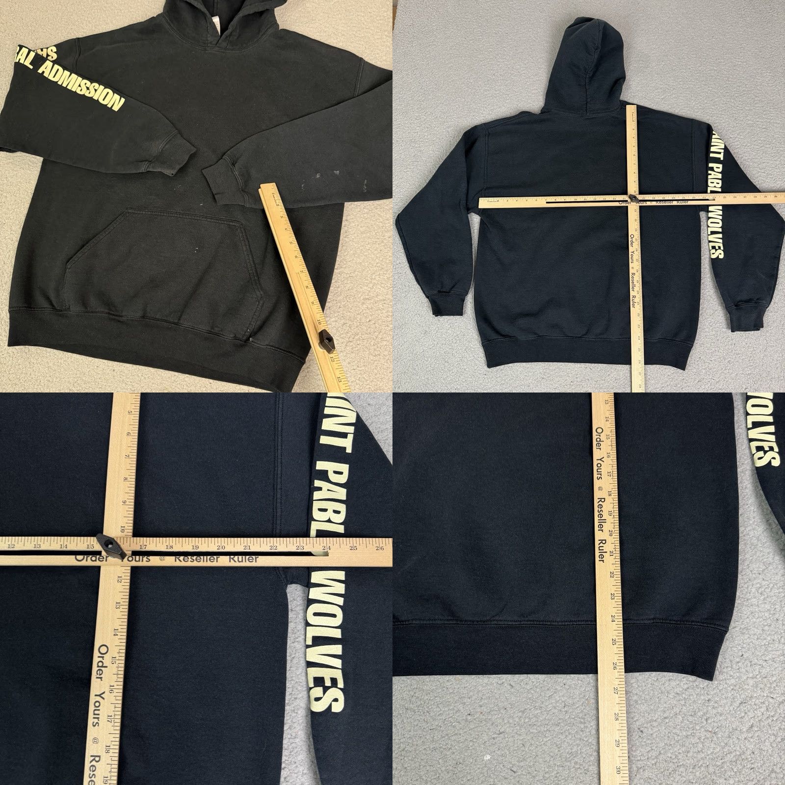Gildan VINTAGE Kanye West Saint Pablo Sweatshirt Mens L Black Pullover Hooded Graphic Print Logo Size US L / EU 52-54 / 3 - 8 Thumbnail