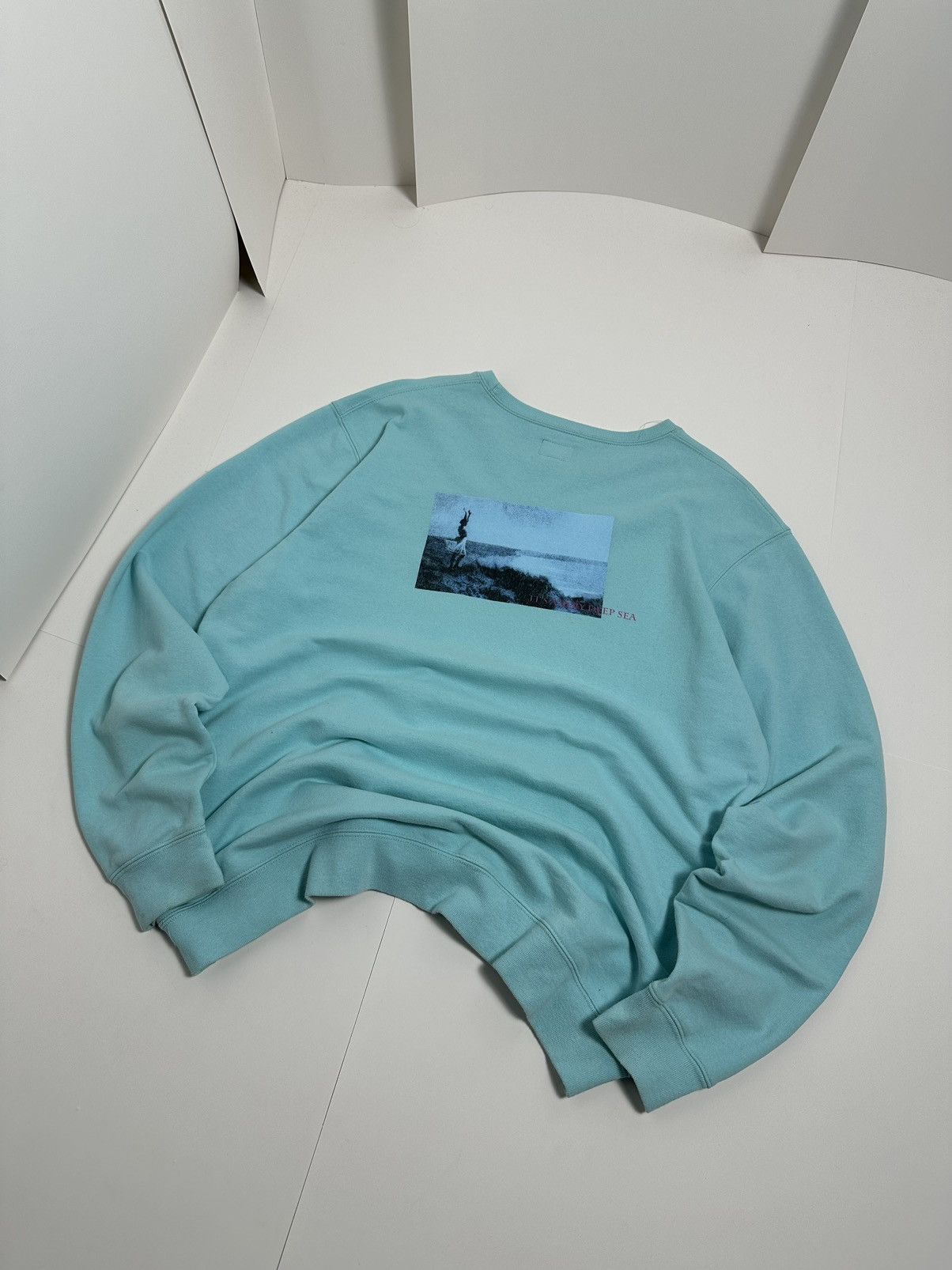 image of Noah It’S A Very Deep Sea Sweatshirt in Blue, Men's (Size XL)