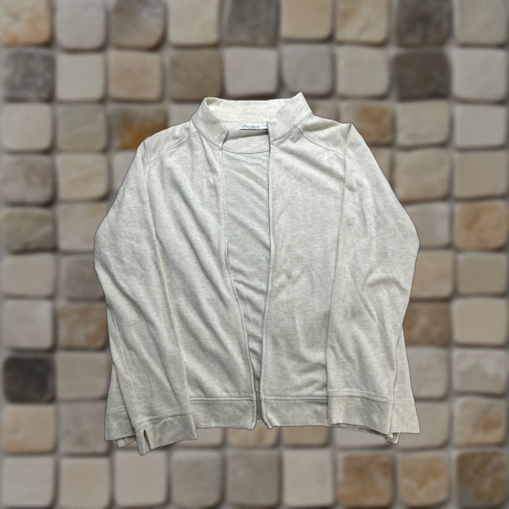 Peter Millar Peter Millar Sweater Womens XL Gray Cotton Knit Crew Neck Raglan Sleeve Cardigan Casual Mens Womens Boys Girls Size XL / US 12-14 / IT 48-50 - 1 Thumbnail