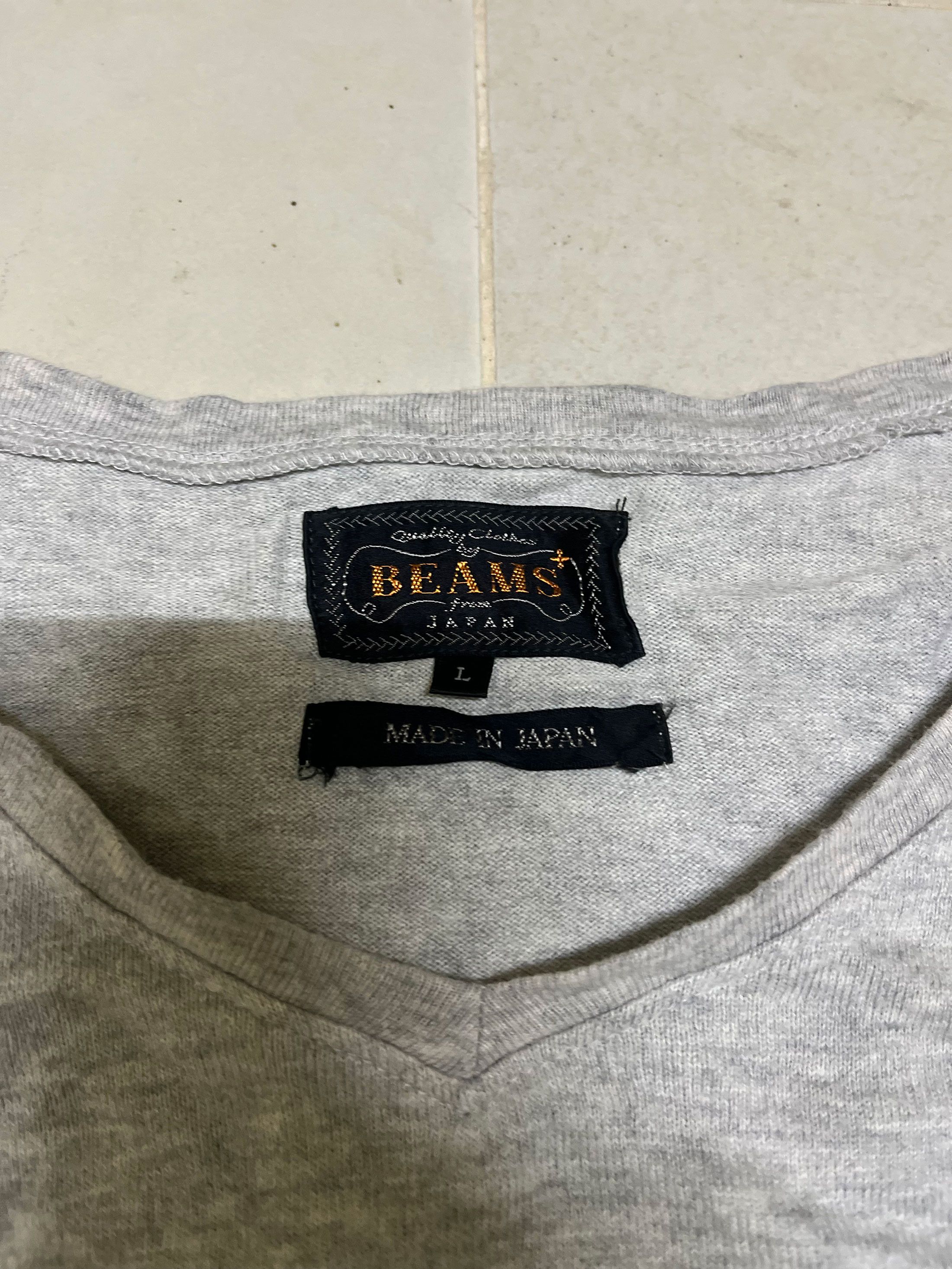 Beams Plus × Designer × Japanese Brand Beams Plus Japan V Neck Long Sleeve Plain Size US L / EU 52-54 / 3 - 2 Thumbnail
