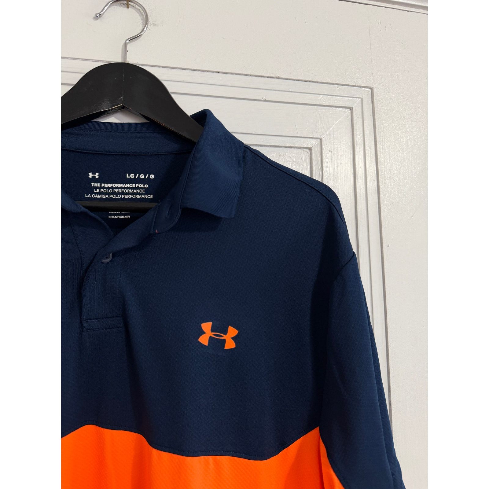 Under Armour Under Armour Blue and Orange Golf Polo Size Large Size US L / EU 52-54 / 3 - 2 Thumbnail